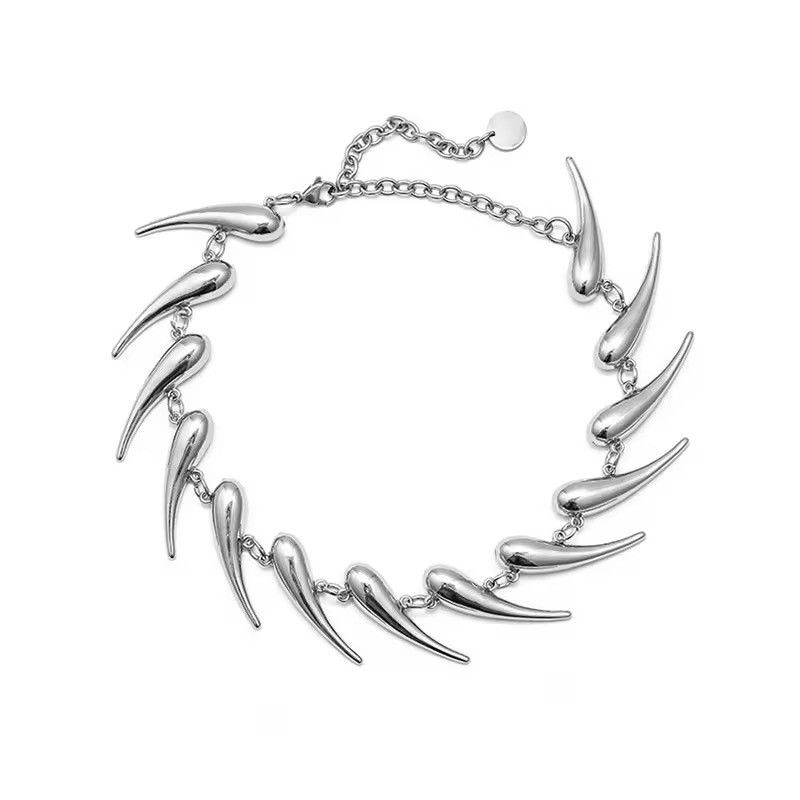 Jewelry × Vintage Stainless Steel Chains Rivet Choker Necklace Size ONE SIZE - 2 Thumbnail