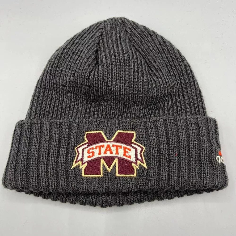 Adidas Mississippi State Bulldogs Hat Men Adidas Cuffed Beanie Cap Size ONE SIZE - 1 Thumbnail