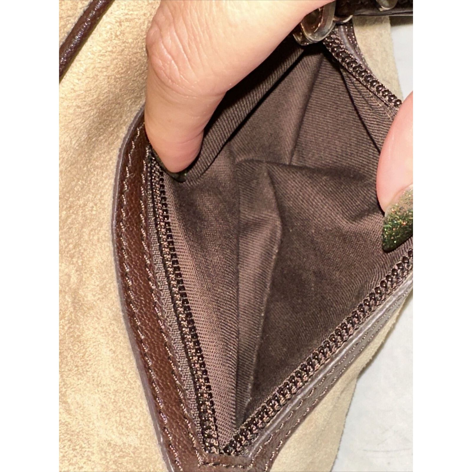 Gant Rugger Ugg MINI Handbag Shoulder Bag Purse 8" Suede Shearling Pouch Size ONE SIZE - 8 Thumbnail