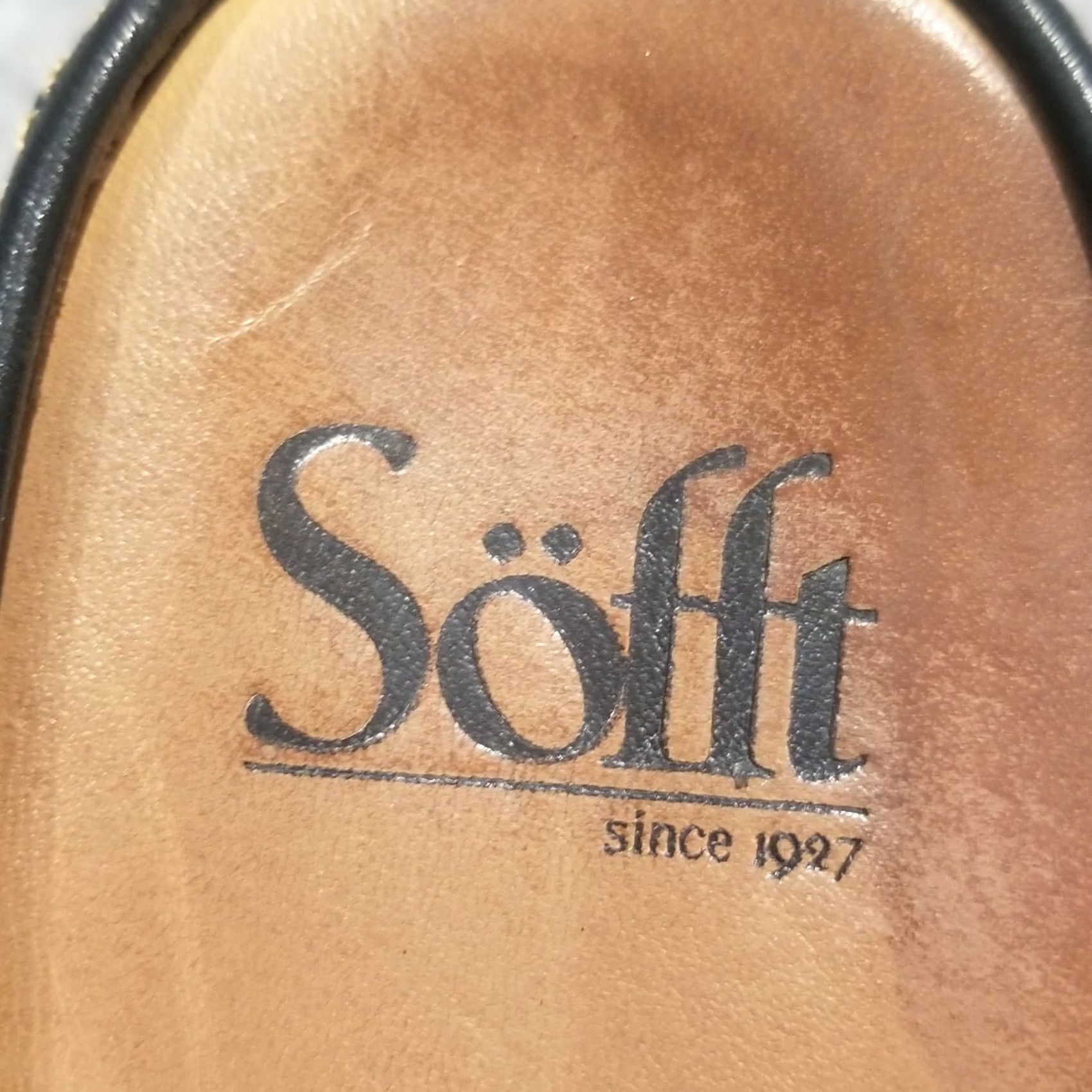 Vintage Sofft Black Leather Mules Slides Slip On Closed Toe Kitten Heels Women Size 7.5M Size US 8 / IT 38 - 4 Thumbnail