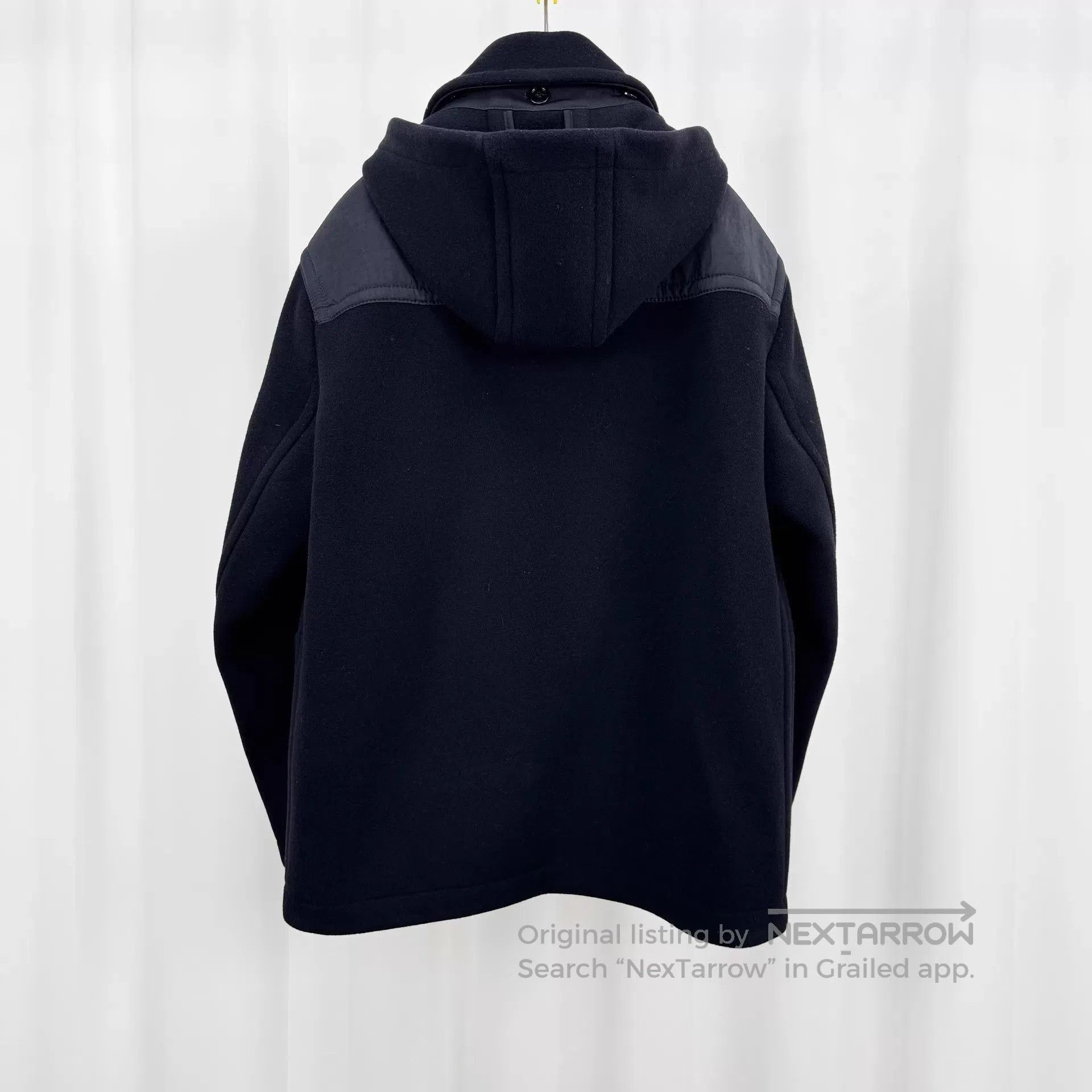 Burberry Black Heavy Coat with Embroidered Sleeve Design . Size US XS / EU 42 / 0 - 2 Thumbnail