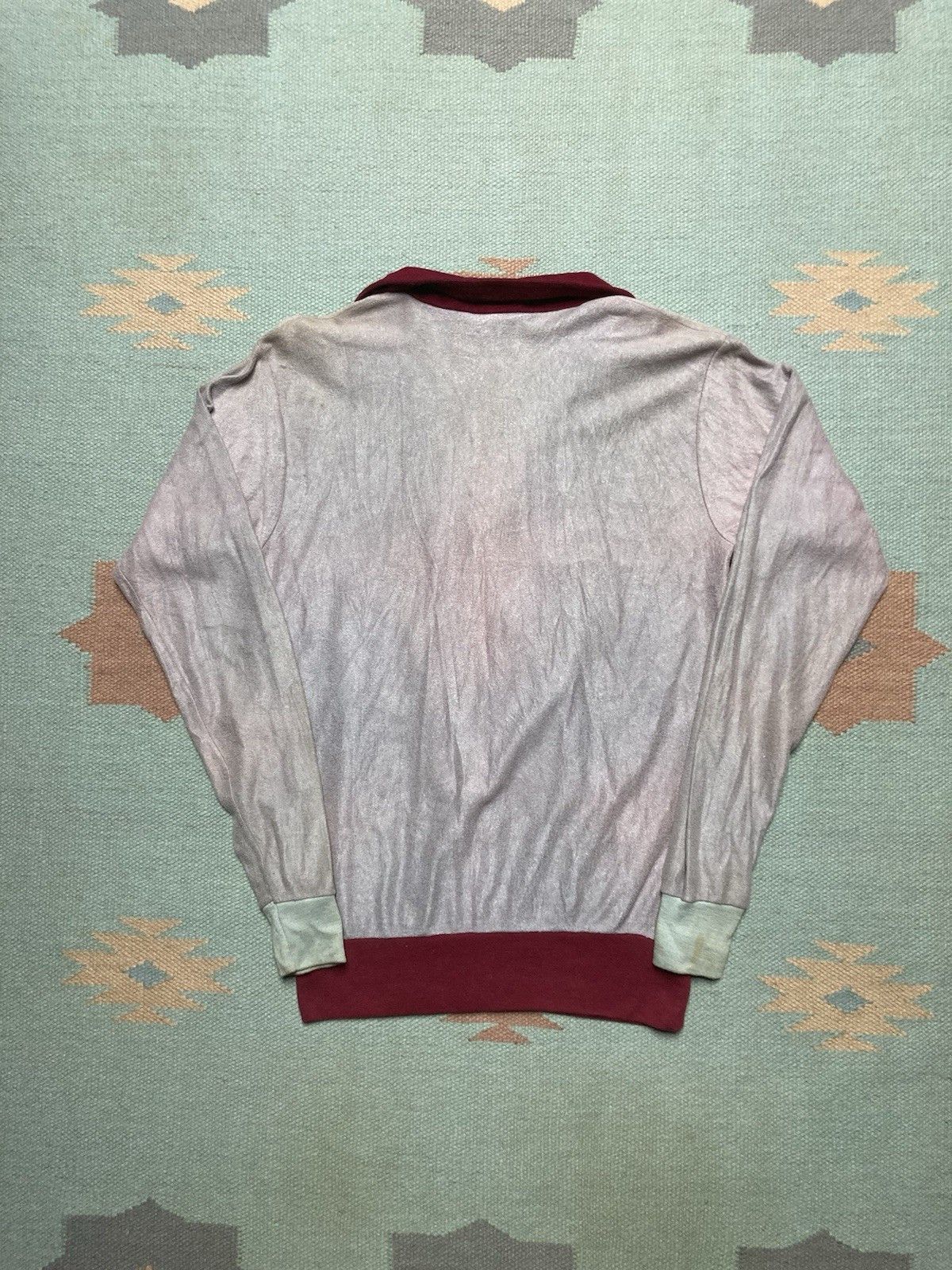 Vintage Vintage 70s polo shirt soft velour striped gaucho styl small Size US S / EU 44-46 / 1 - 2 Thumbnail