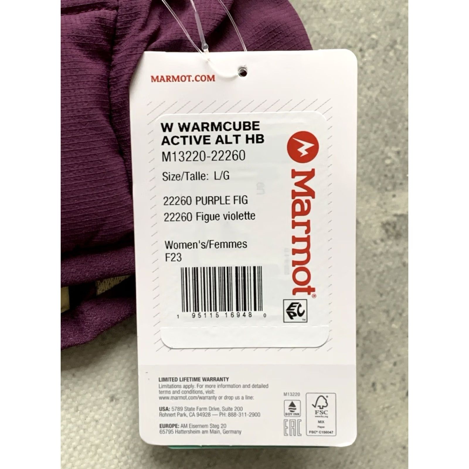 Marmot Nike? Marmot Jacket Women L Purple Full Zip Hooded Down Insulated Puffer Outer Shell Nylon Regular Fit City Classic Outdoor Size L / US 10 / IT 46 - 7 Thumbnail