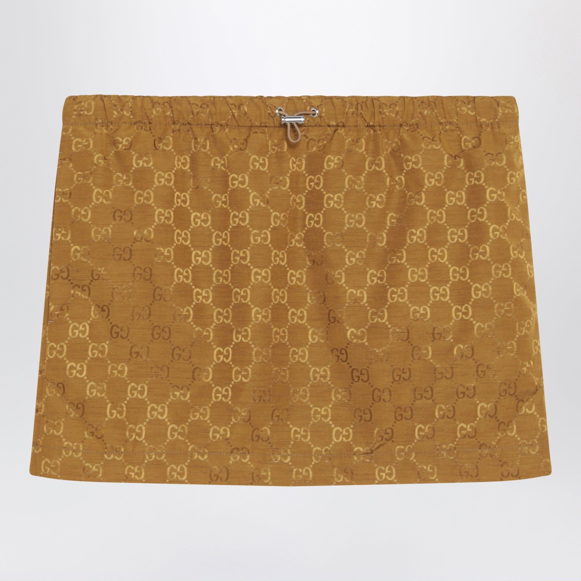 Gucci Gucci Caramel Gg Jersey Mini Skirt Size 27" / US 4 / IT 40 - 1 Thumbnail