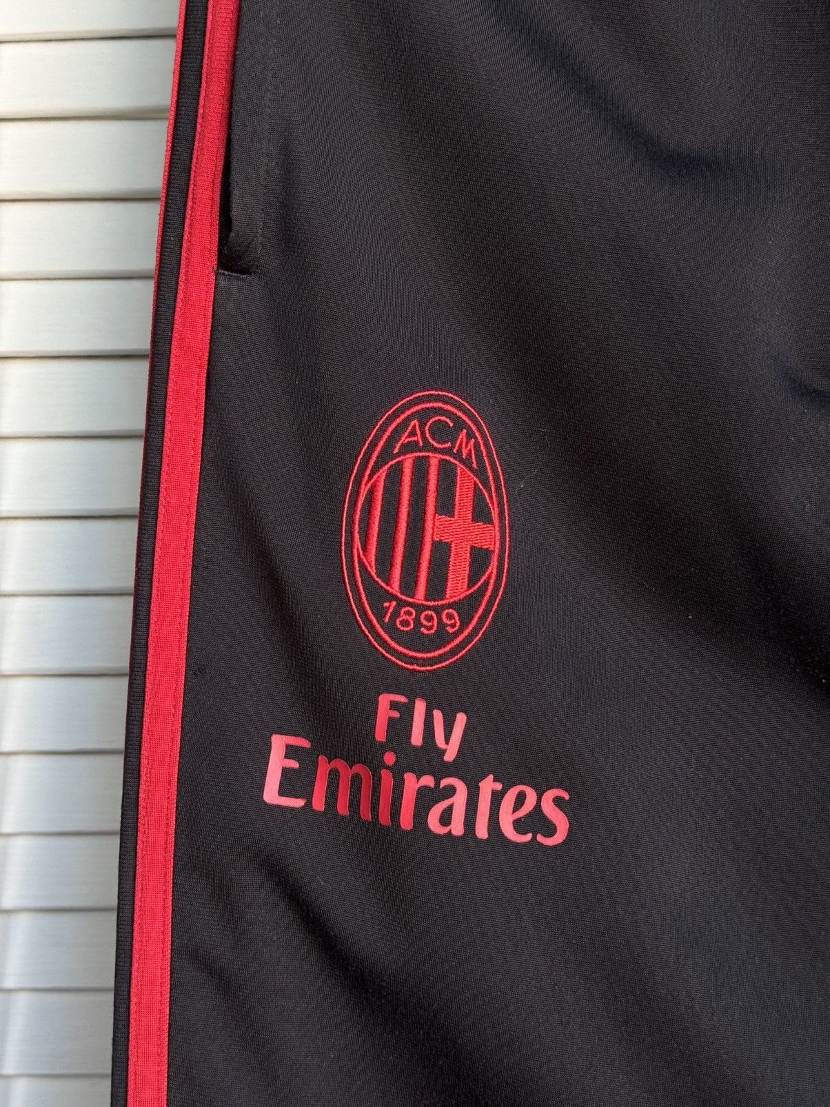 Adidas Vintage Adidas FC Milan Track Training Soccer Pants Black Size US 34 / EU 50 - 7 Thumbnail