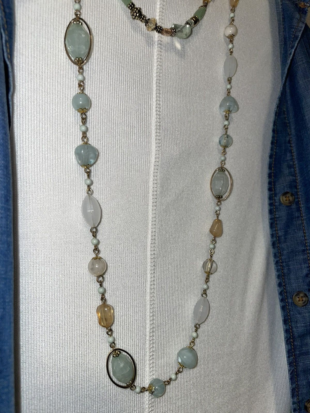 Free People Free People “Beach Glass” Vintage Necklace Set! Size ONE SIZE - 6 Thumbnail