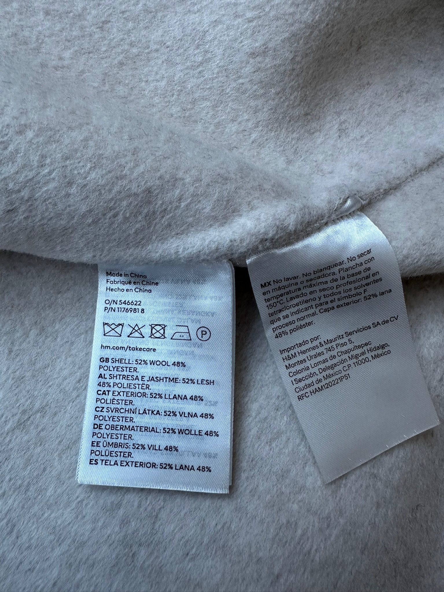 H&M 🔥[SALE]🔥 H&M Double Breasted Cream Coat Size S / US 4 / IT 40 - 8 Thumbnail