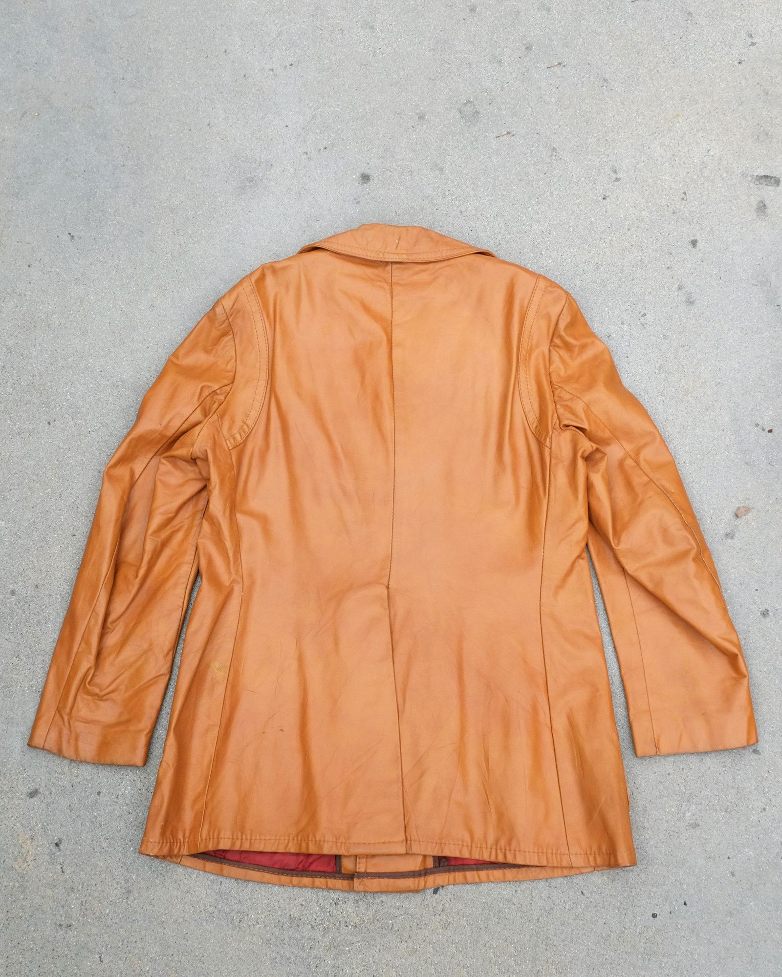 Classic Vintage 1970s Men's Leather Car Coat
