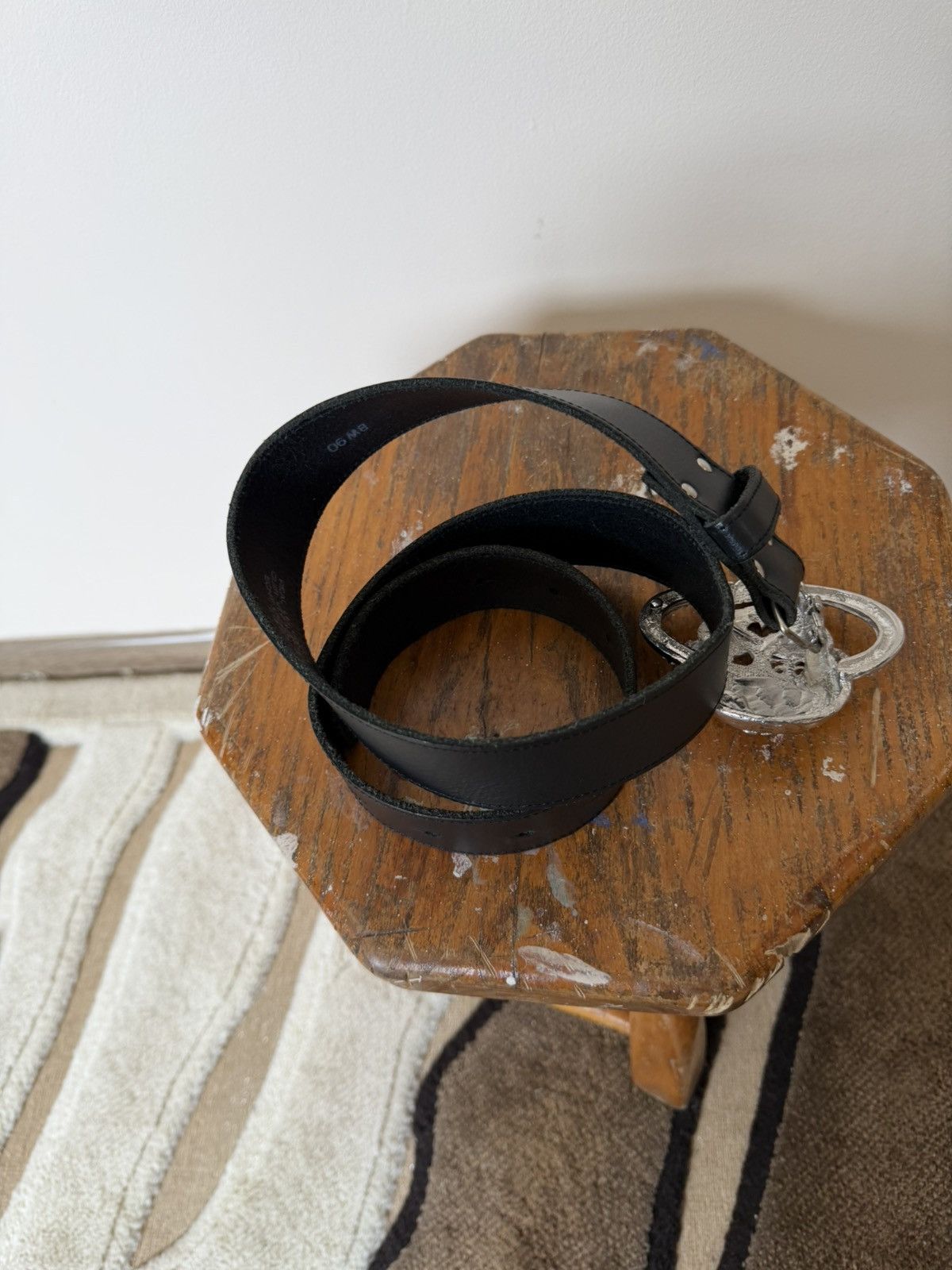 Japanese Brand Vintage Rap Style Japanese Leather belt Size ONE SIZE - 8 Thumbnail