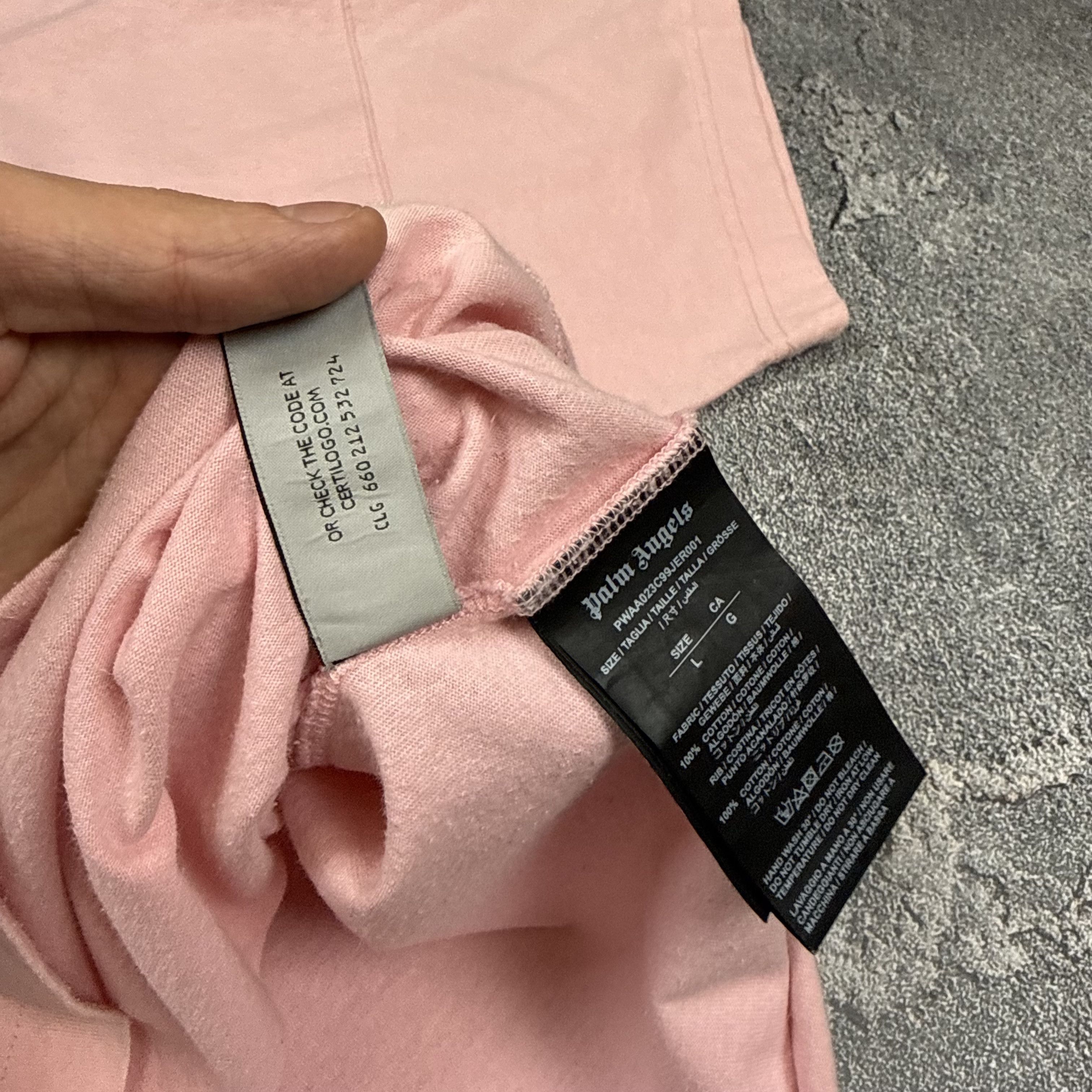 Palm Angels Palm Angels Pink Classic Logo Oversized T-shirt Size US L / EU 52-54 / 3 - 8 Thumbnail