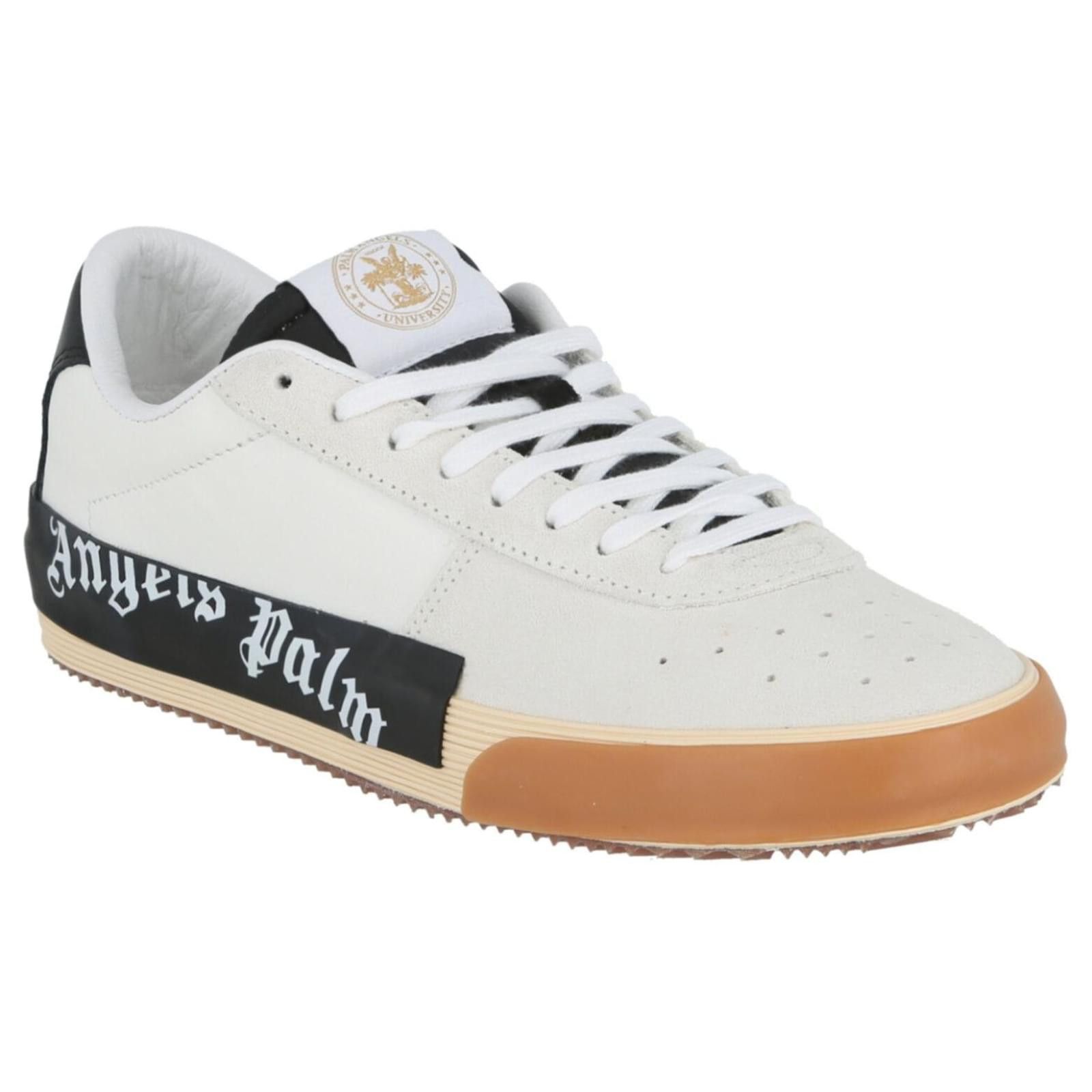 Palm Angels o1y0325 Logo Low-Top Sneakers in Grey/Black Size US 7 / EU 40 - 2 Thumbnail