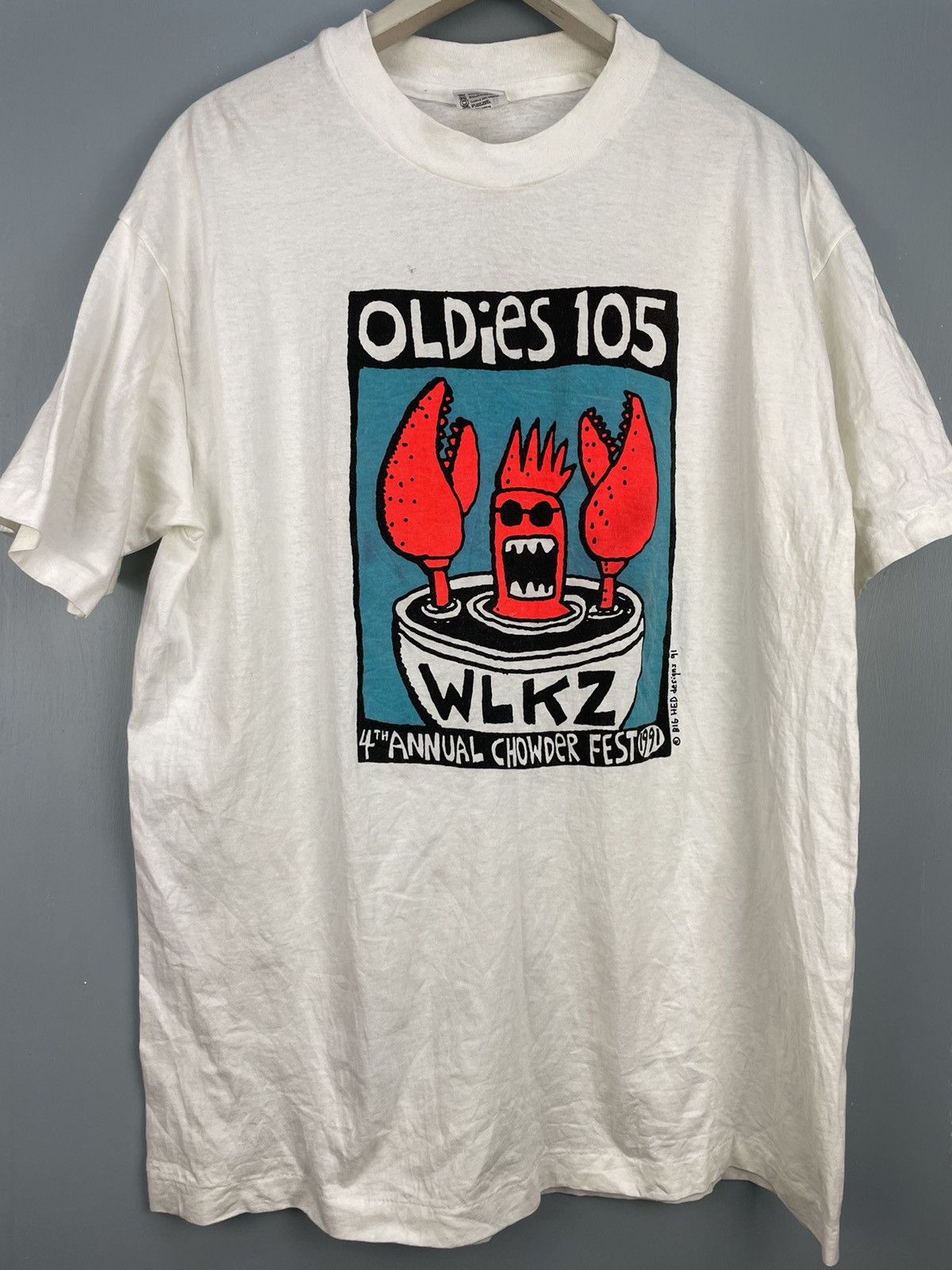 Vintage 90s Big Hed designs pop art t shirt
