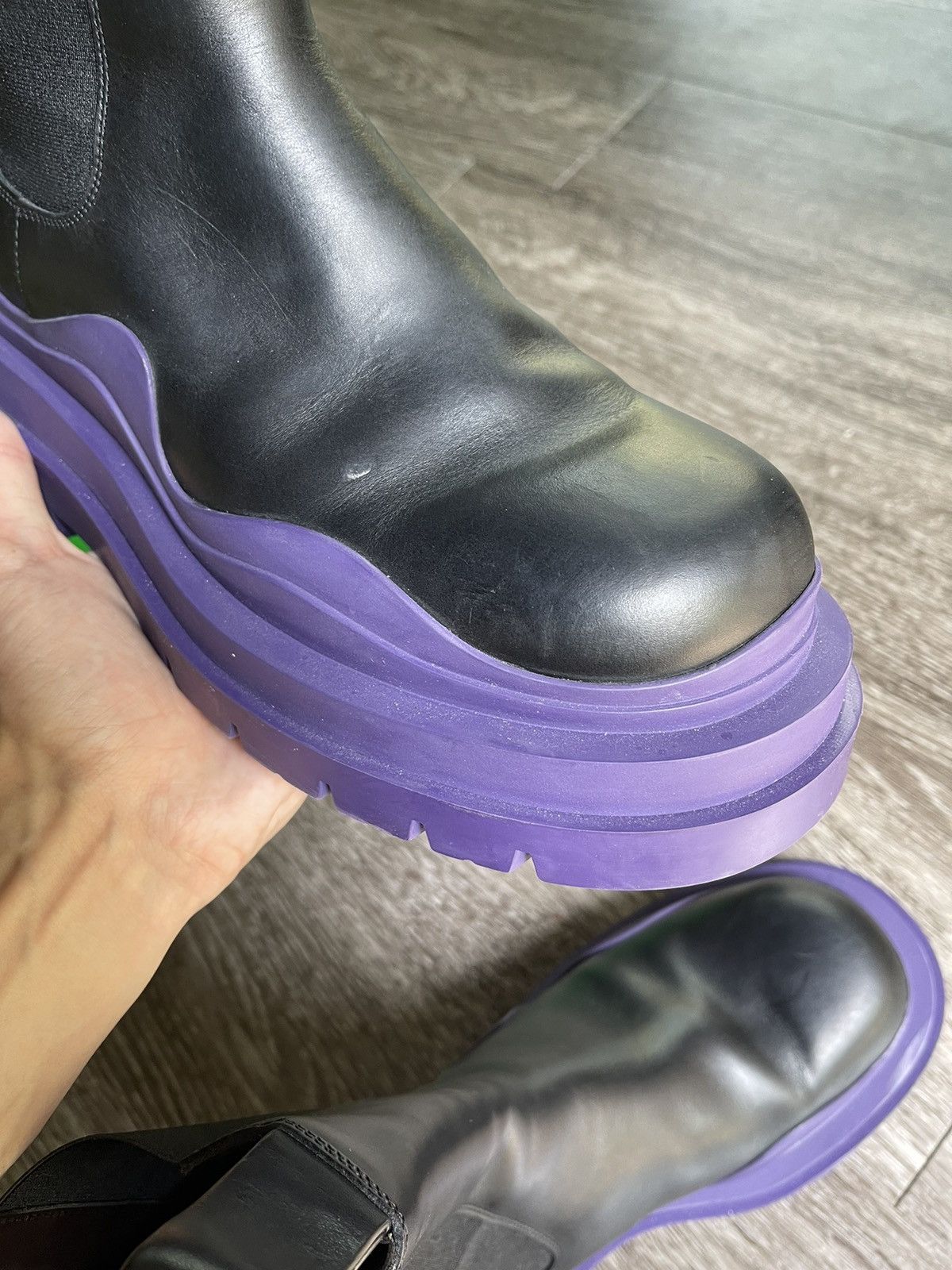 Bottega Veneta Bottega Veneta Tire Boots Purple Black Size US 9 / EU 42 - 8 Thumbnail