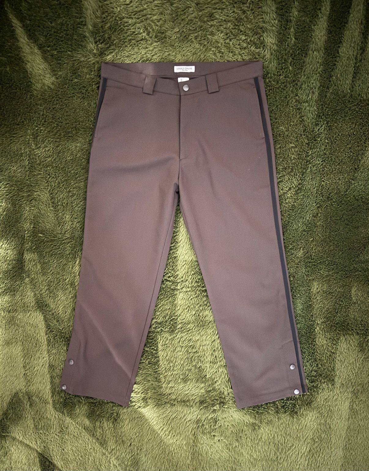Japanese Brand [L] LOCALS ONLY Pocket Detail Side-Line Skater Pants – Brown Size US 34 / EU 50 - 1 Thumbnail