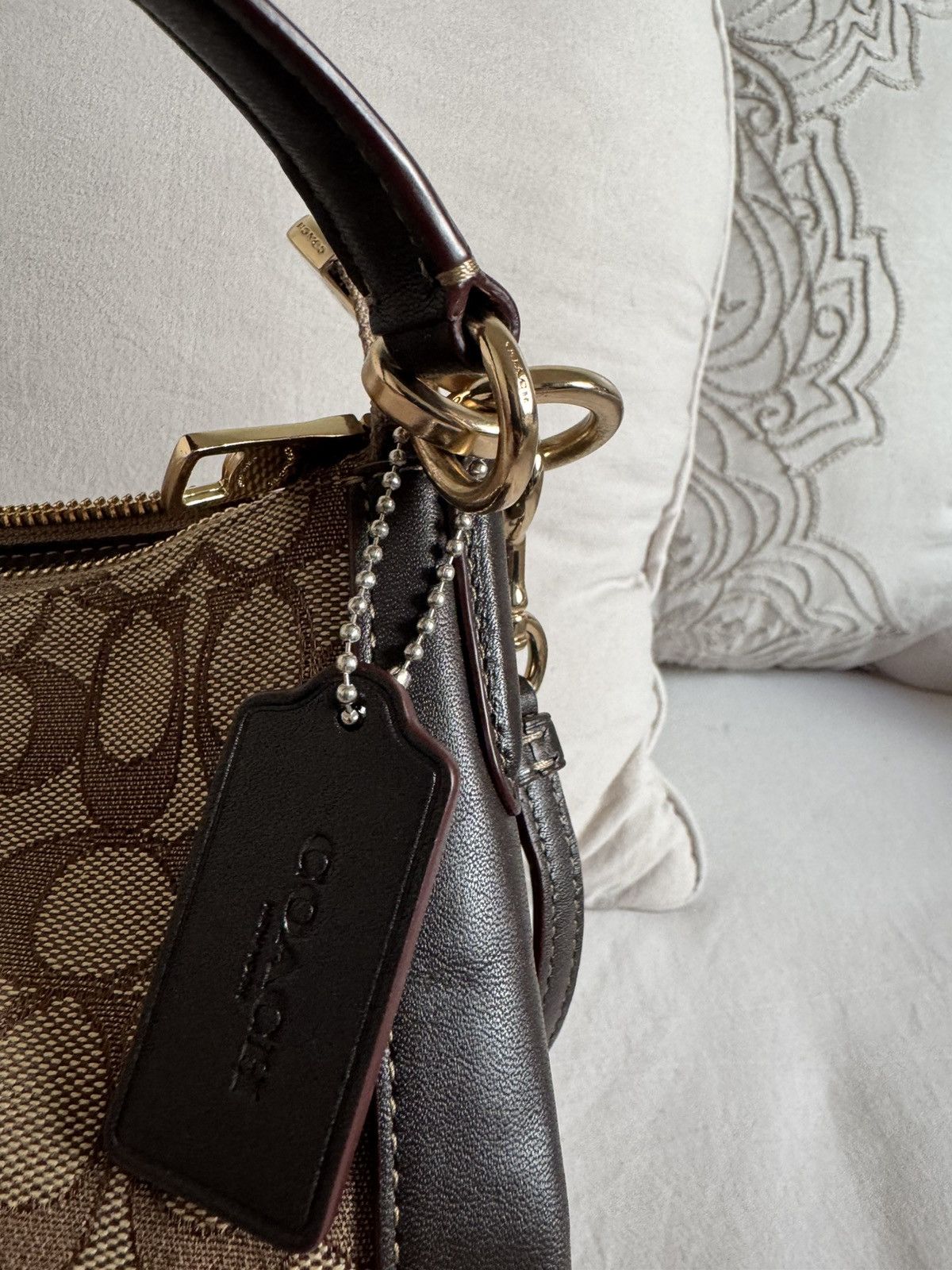 Coach Coach Tan and Brown Signature Shoulder Bag with Wallet NWOT Size ONE SIZE - 14 Thumbnail