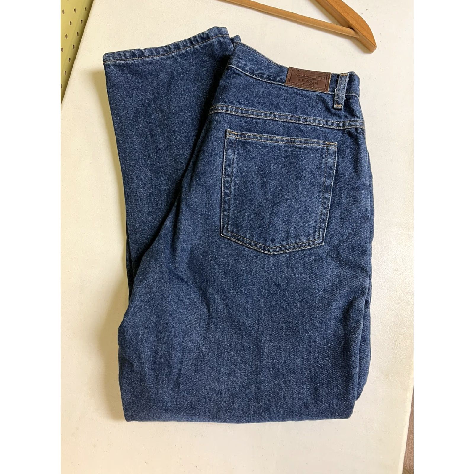 Vintage VINTAGE LL Bean Insulated Jeans Womens 12 R Blue Denim Flannel Lined Tapered Denim Mom Size 34" / US 12 / IT 48 - 5 Thumbnail