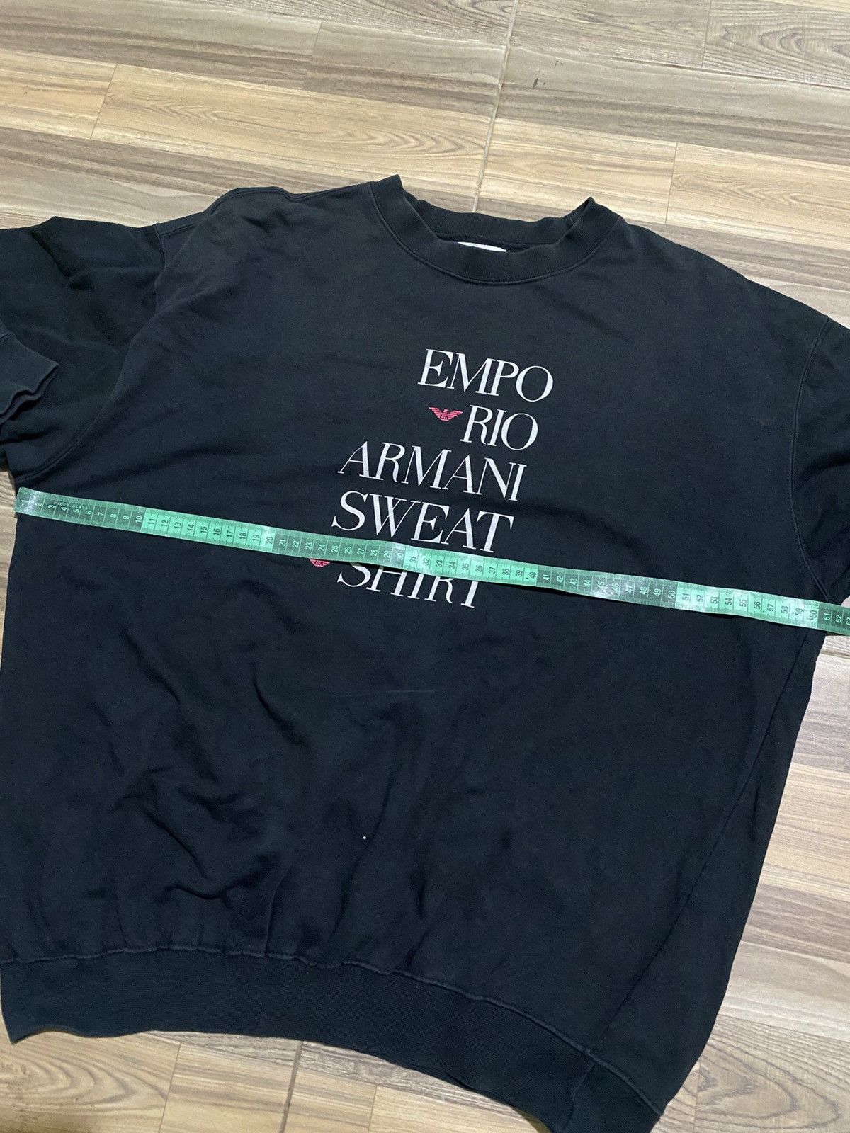 Armani VINTAGE ARMANI SWEATSHIRT BLACK FADED Size US M / EU 48-50 / 2 - 6 Thumbnail