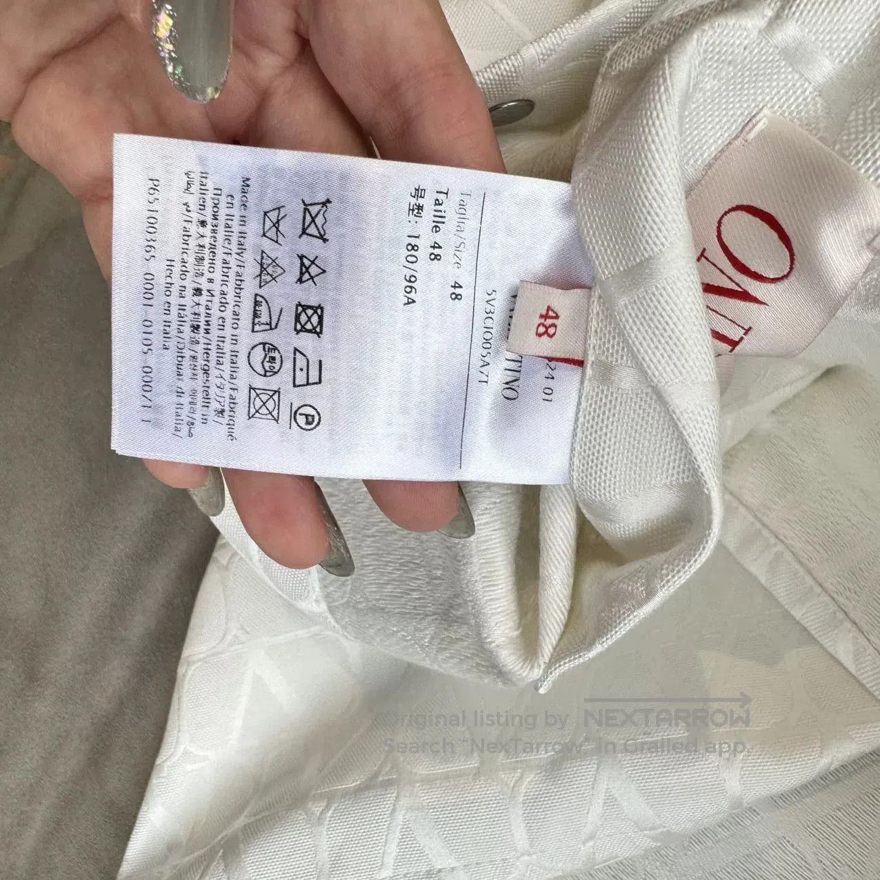 Valentino Valentino White Logo Shirt Jacket. Size US XL / EU 56 / 4 - 8 Thumbnail