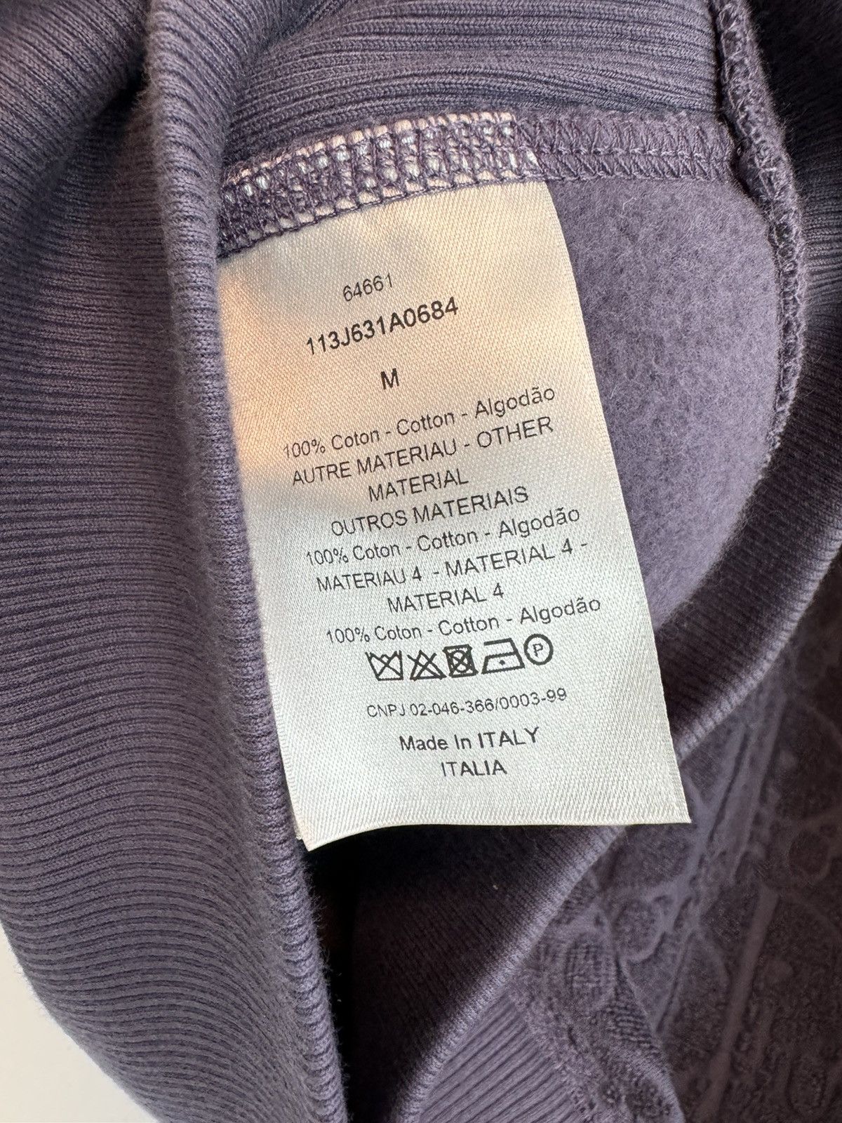 Dior Dior Oblique Towel Terry Monogram Hoodie Blue Navy Purple Size US M / EU 48-50 / 2 - 7 Thumbnail