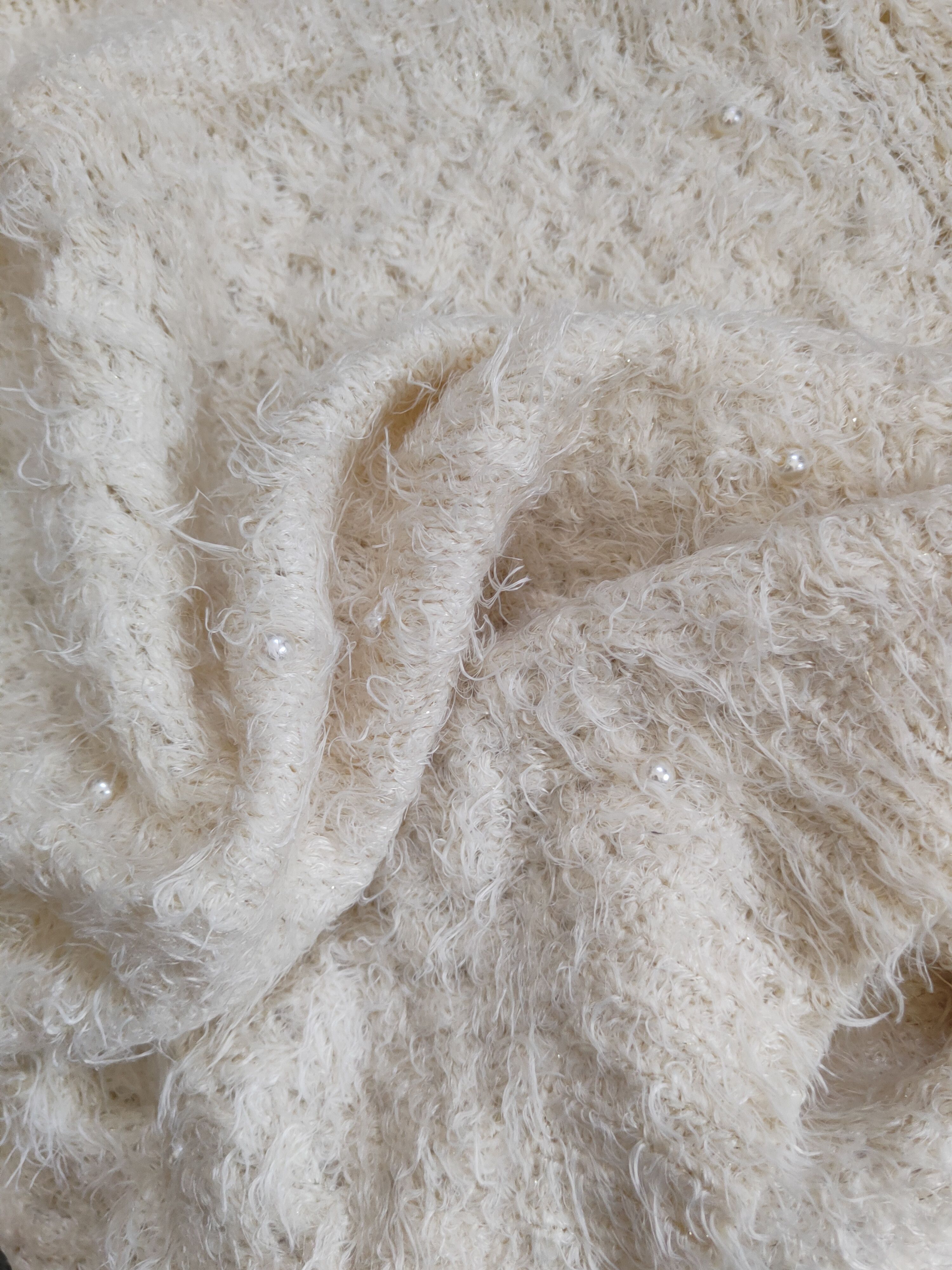 Homespun Knitwear × Japanese Brand Ingni Yellow Shag Shaggy Fur Mohair Knitwear #S2083 Size M / US 6-8 / IT 42-44 - 11 Thumbnail