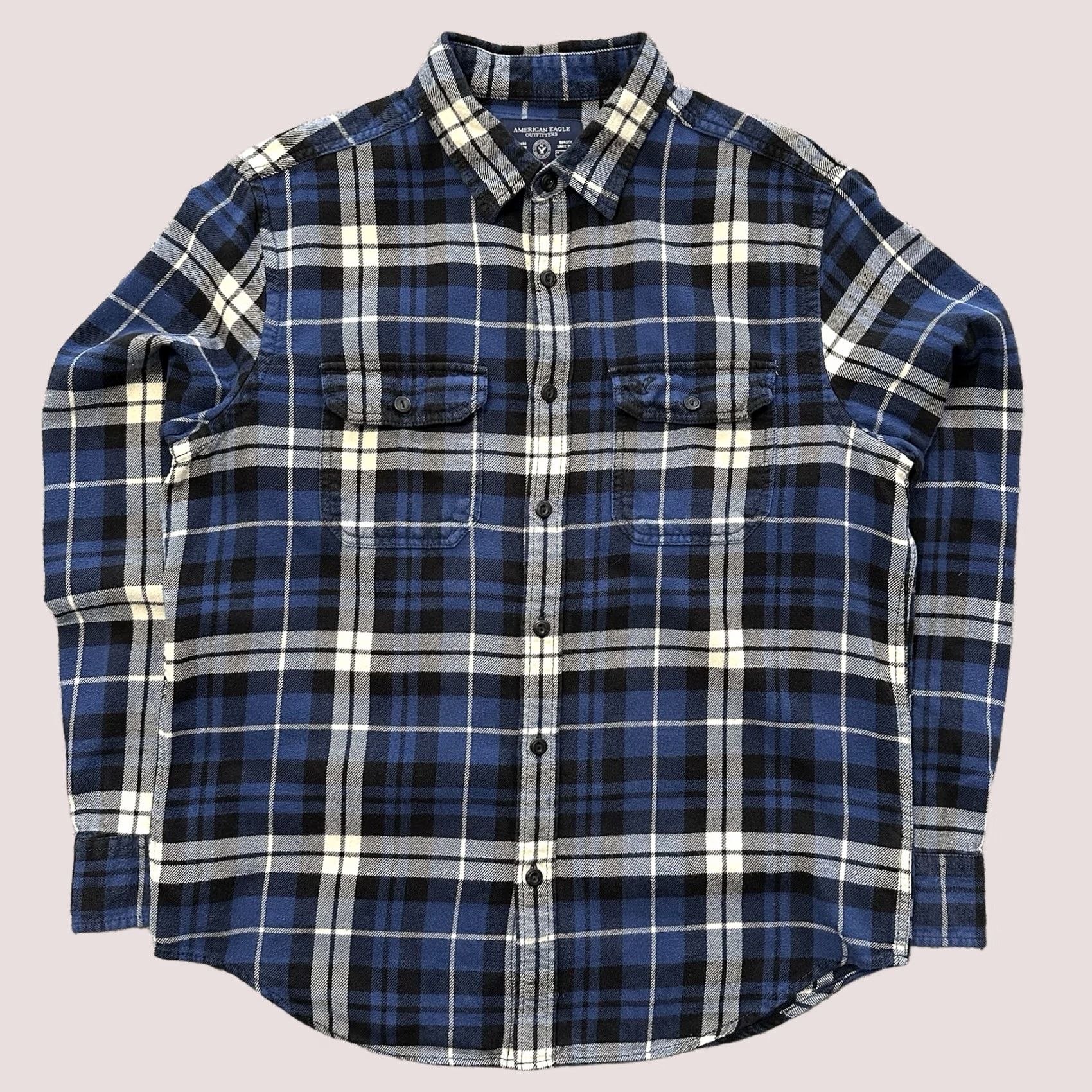 American Eagle Outfitters American Eagle Outfitters Flannel Shirt Mens L Blue AE Athletic Regular Fit Button-Up Casual Shirt Size US L / EU 52-54 / 3 - 1 Thumbnail