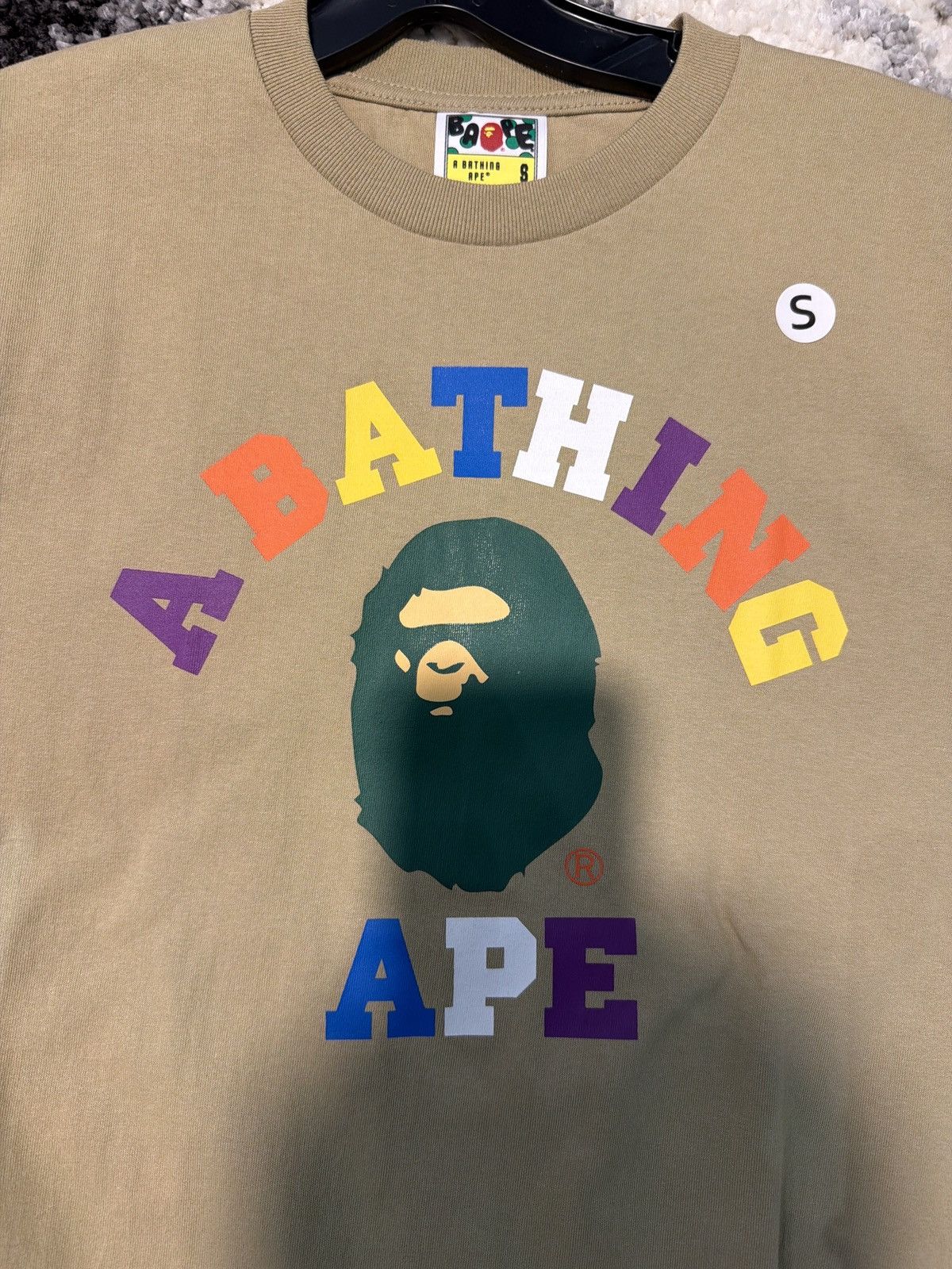 Bape College Letter Logo Tee Size-S Brand New Quick Ship