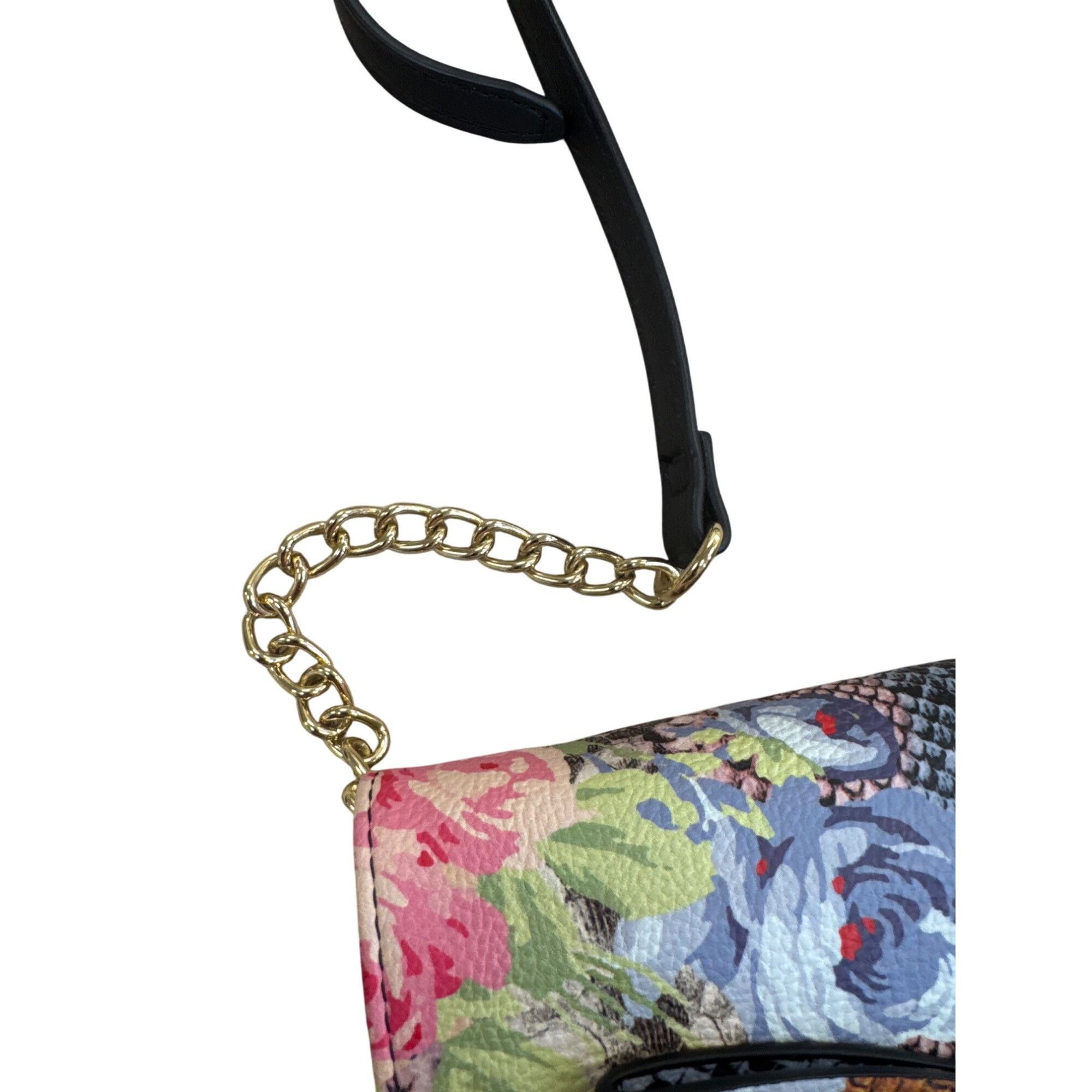 Betsey Johnson Betsey Johnson Floral Snakeskin Crossbody Clutch Purse SKU 7 Size ONE SIZE - 4 Thumbnail