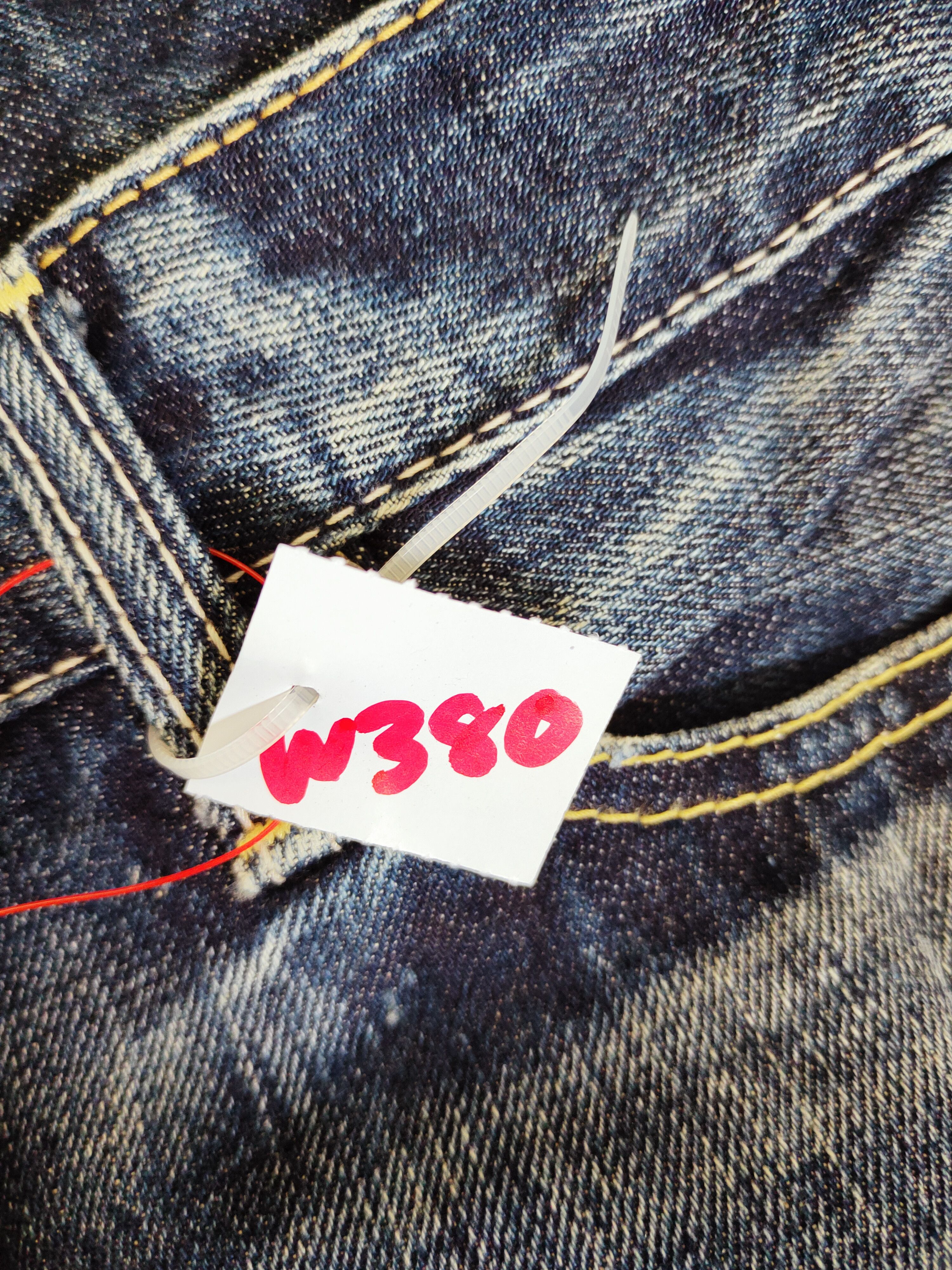 Japanese Brand Moussy Dark Blue Distressed Ripped bootcut denim Jeans #W380 Size 29" - 17 Thumbnail
