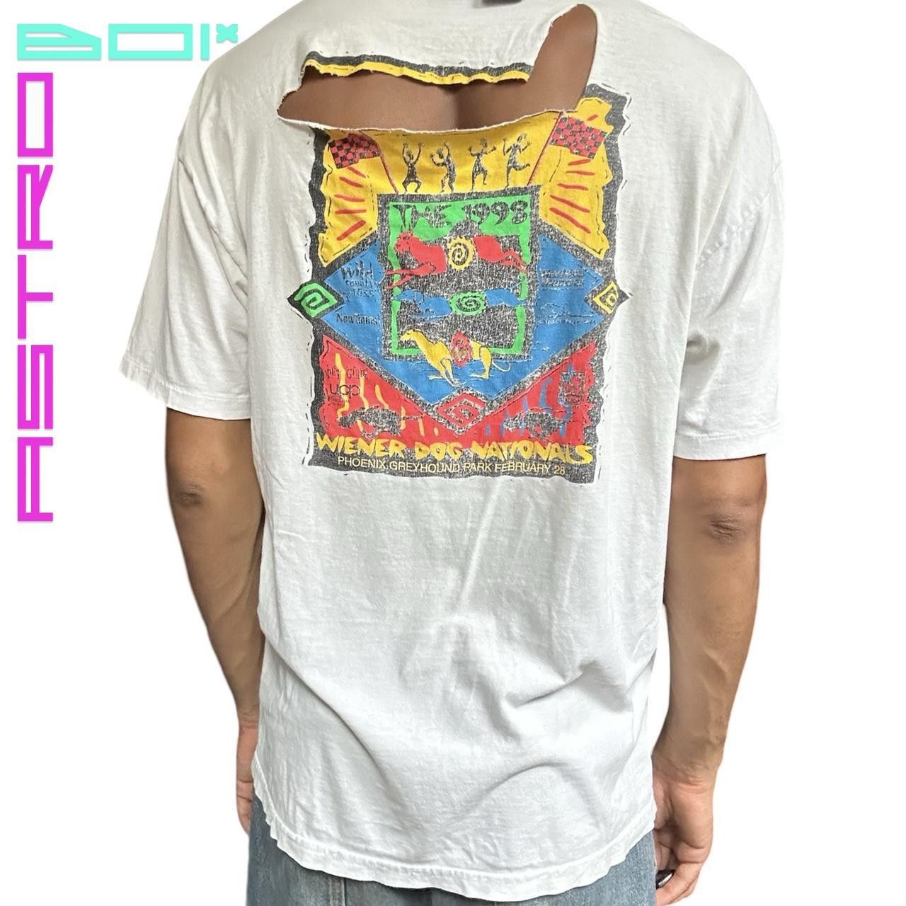 Other Vintage 90s White Ripped Graphic T-shirt - XL Size US XL / EU 56 / 4 - 7 Thumbnail