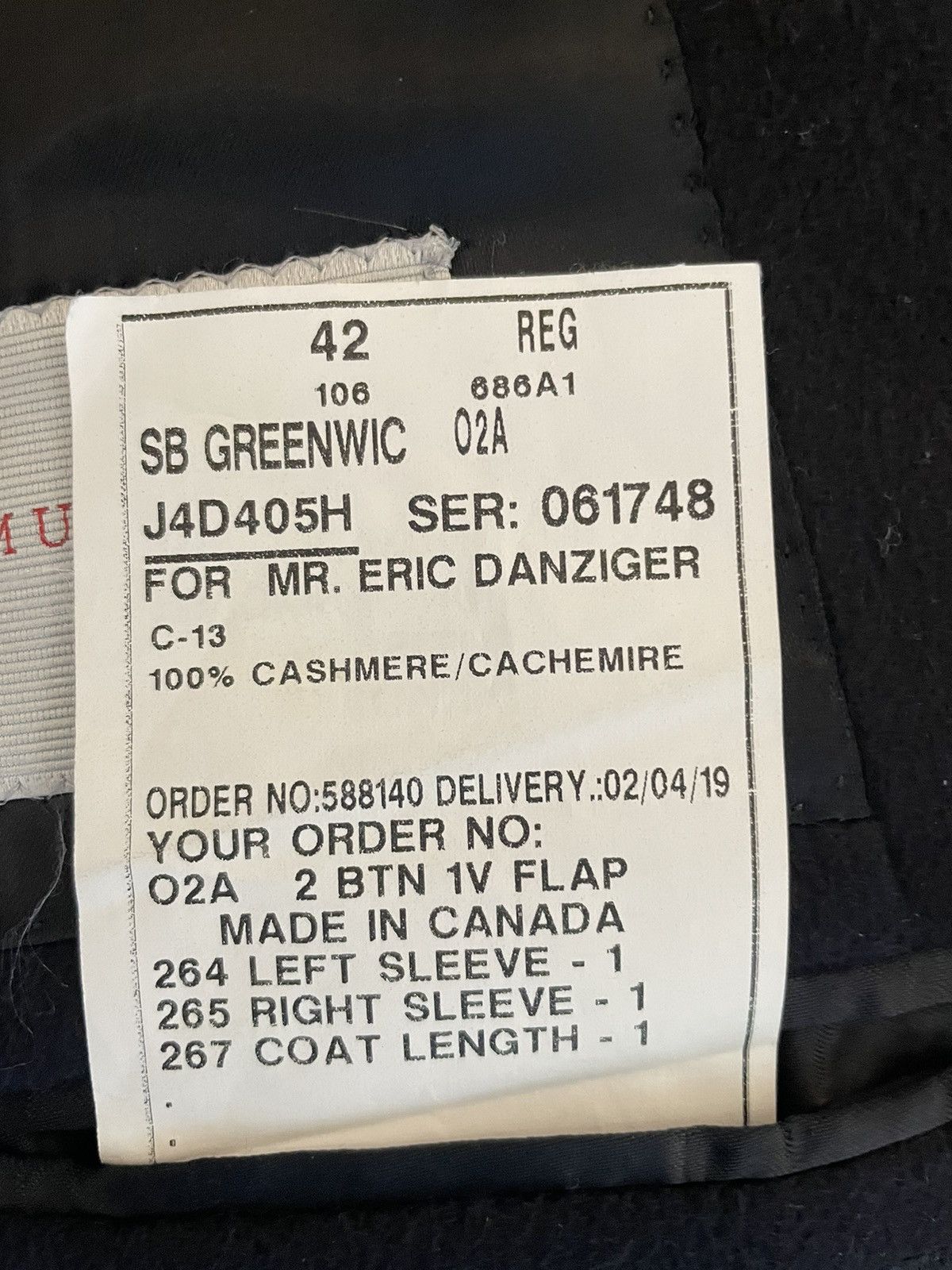 Samuelsohn Cashmere Sport Coat Size 42R - 4 Thumbnail