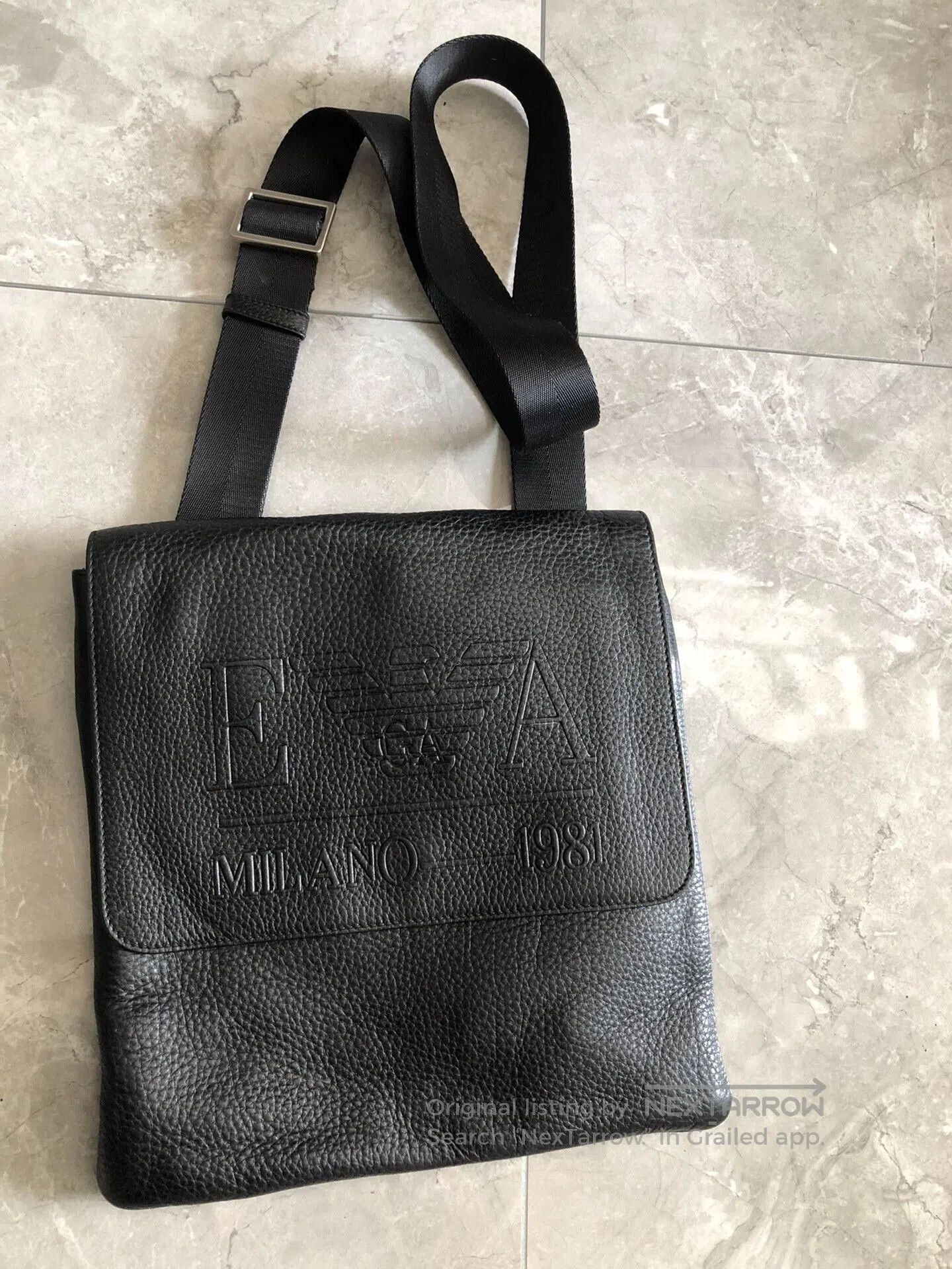 Emporio Armani Commemorative Calfskin Shoulder Bag.