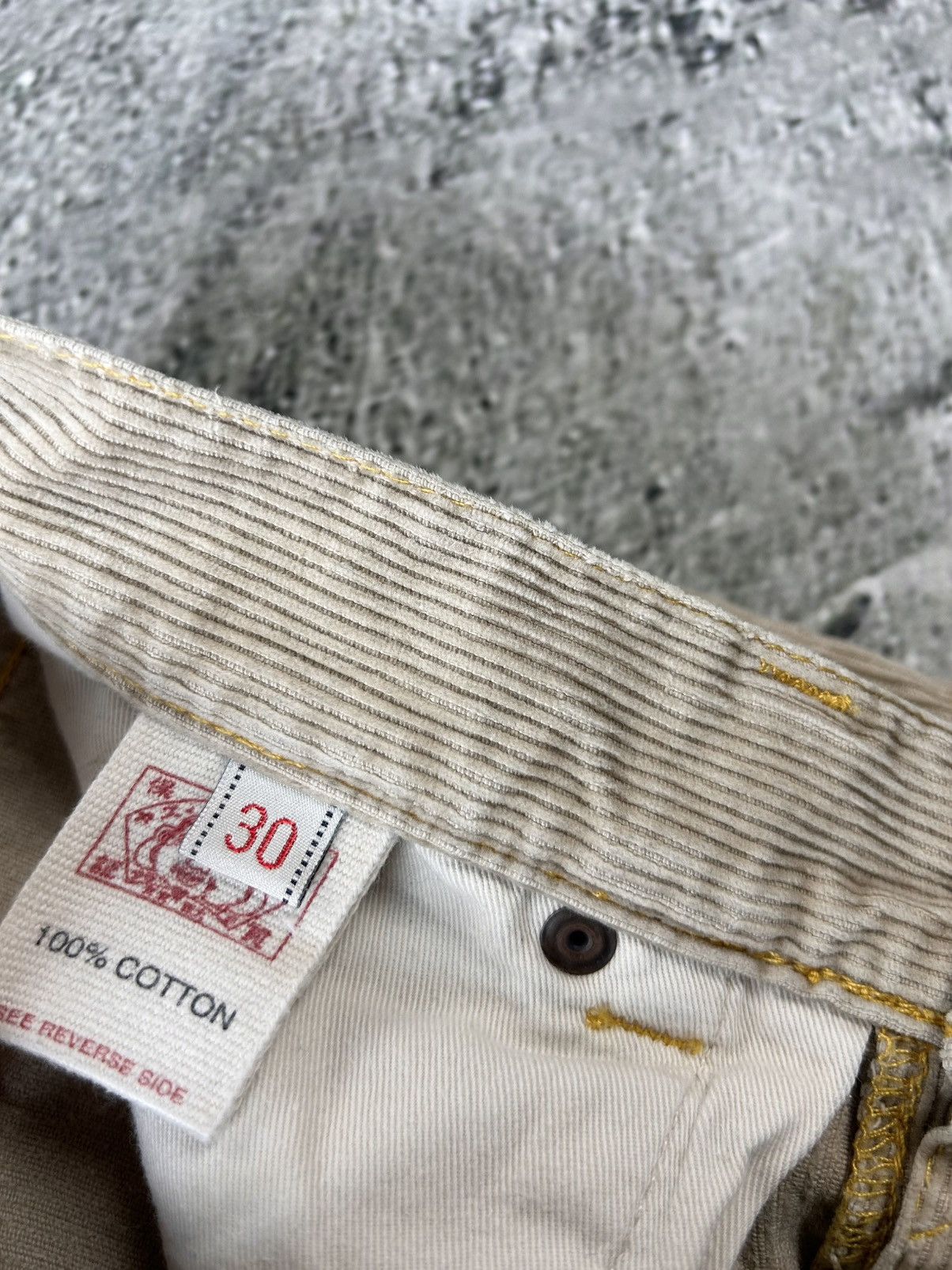 Evisu × Vintage Evisu corduroy pants vintage cords red beige seagulls Size US 30 / EU 46 - 12 Thumbnail