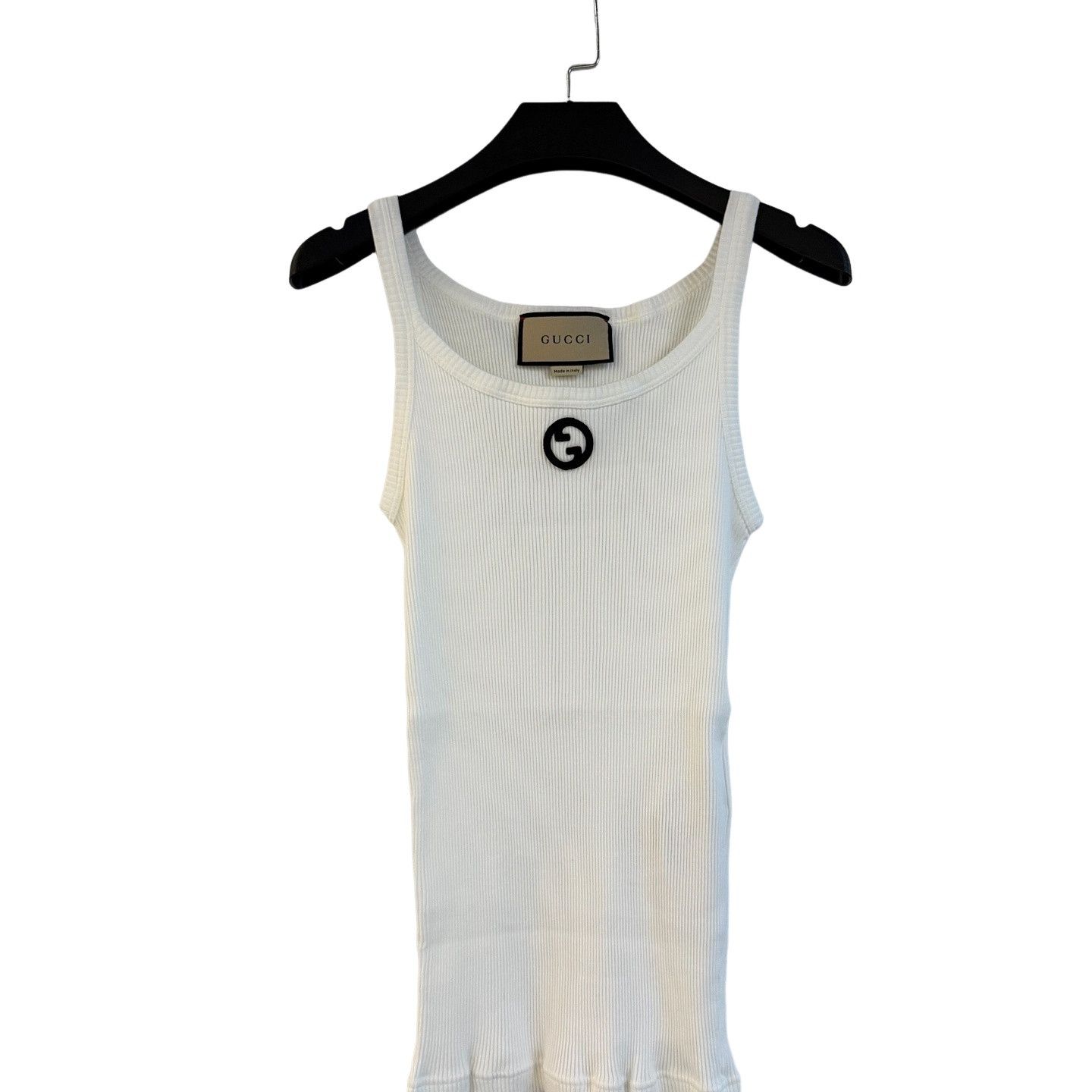 Gucci Gucci Interlocking G Logo Ribbed Tank Top White M | Grailed