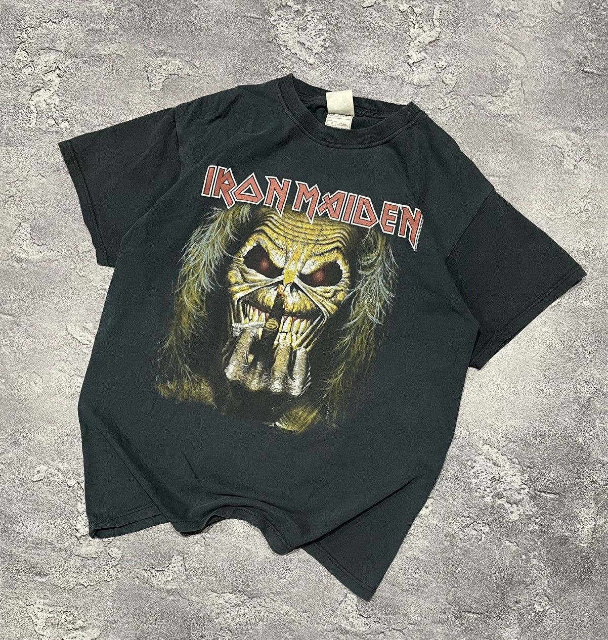 Band Tees Vintage 2007 Iron Maiden Eddie Candle Finger Crazy Y2K Tee Size US M / EU 48-50 / 2 - 4 Thumbnail