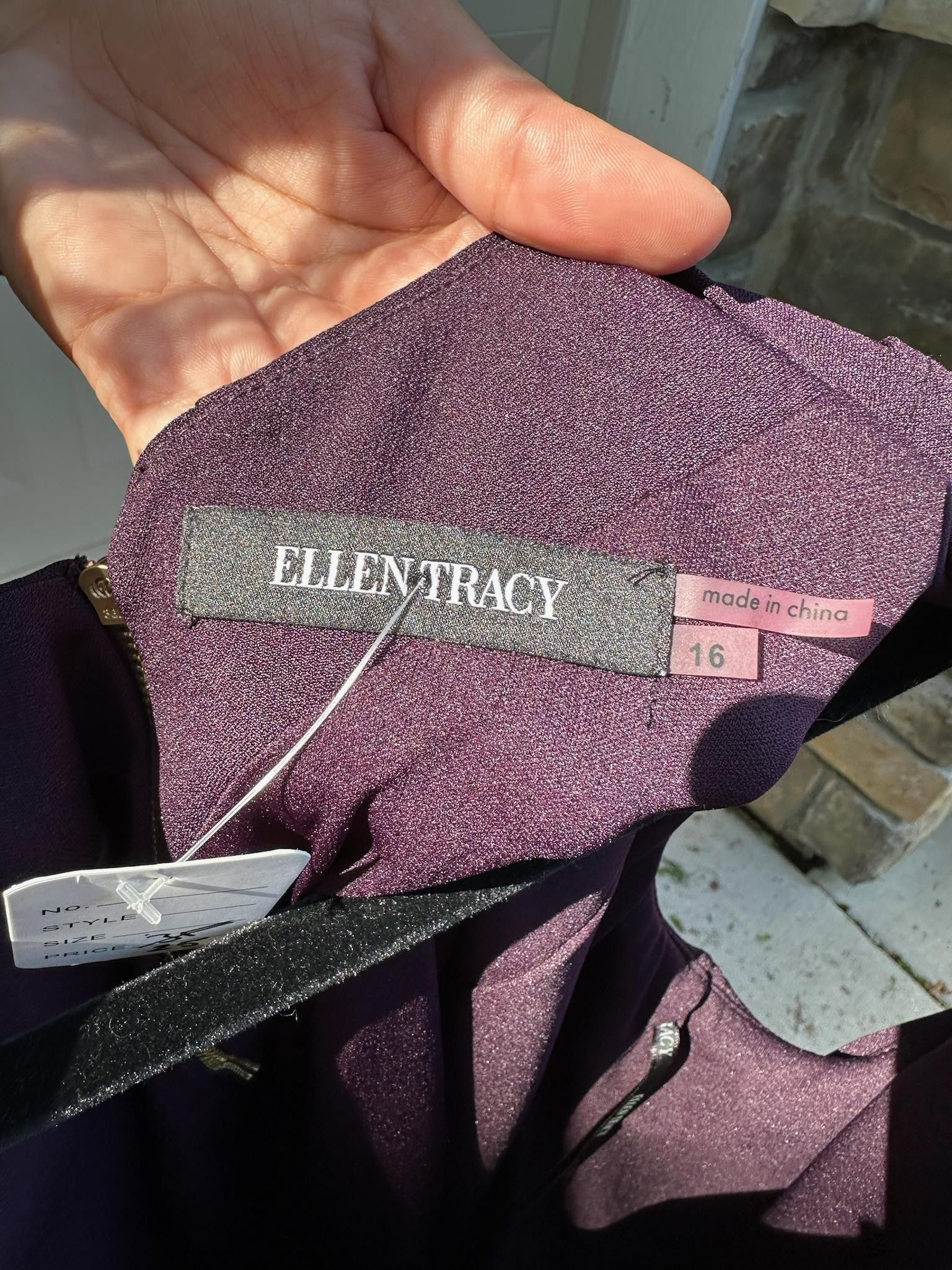 Designer Ellen Tracy Women's Purple Dress- Size 16 Size XXL / US 16-18 / IT 52-54 - 3 Thumbnail