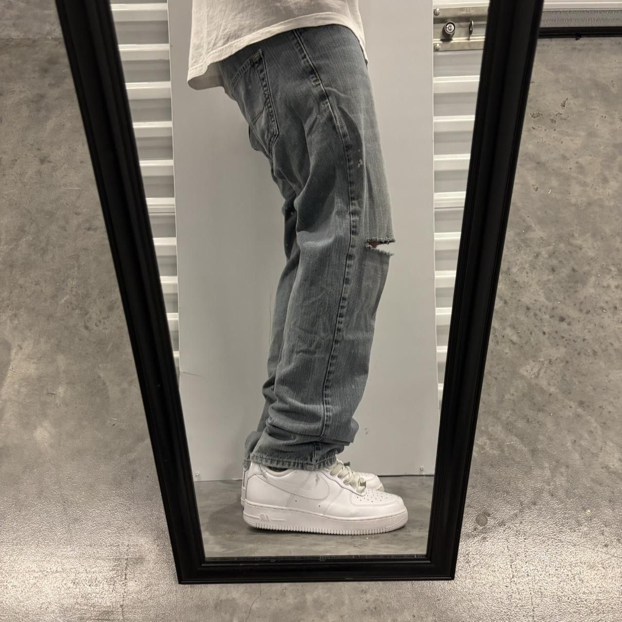 Japanese Brand × Vintage Crazy Vintage Y2K/2000s Grunge Distressed Dark Wash Denim Jeans! Size US 31 - 2 Thumbnail