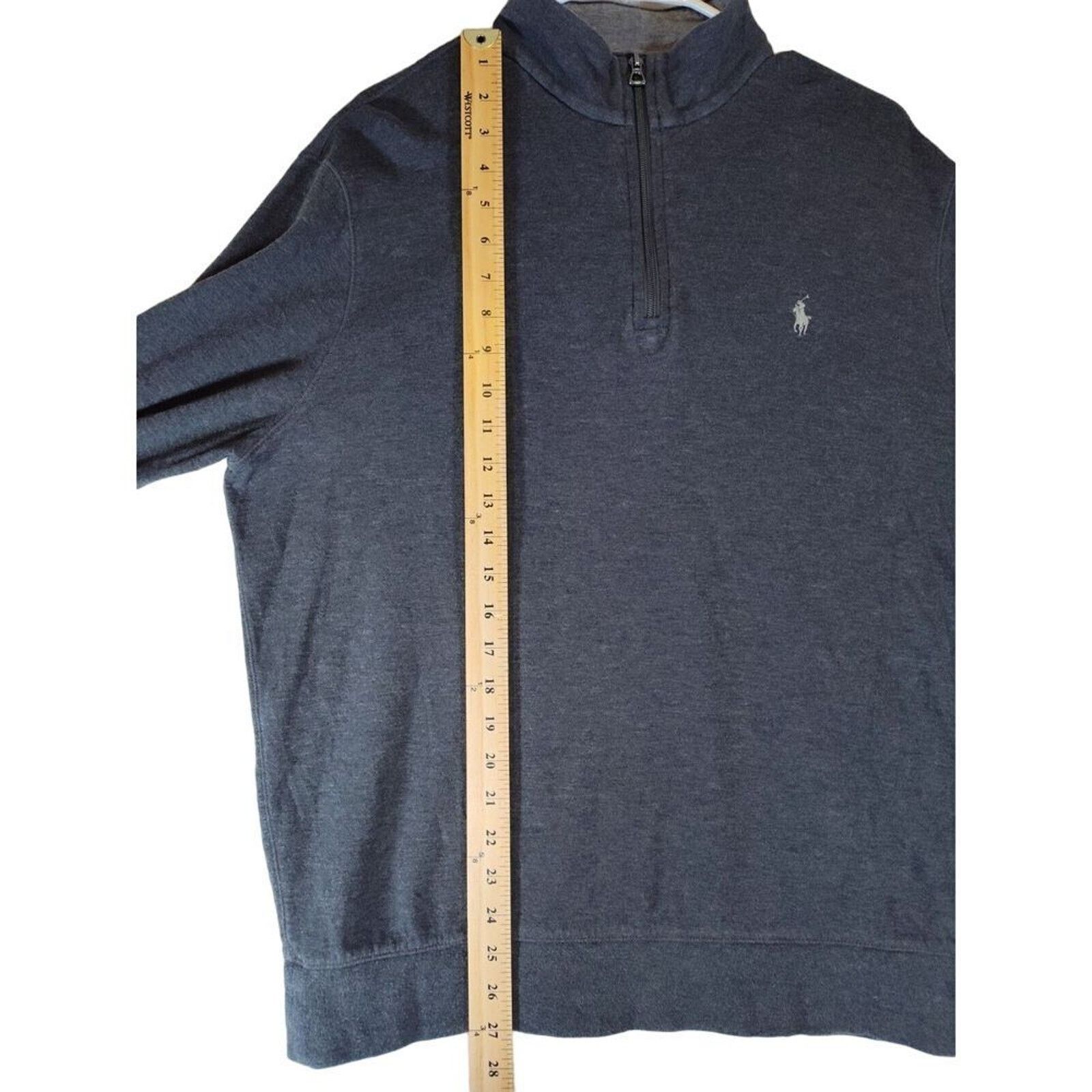 Polo Ralph Lauren Polo Ralph Lauren 1/4 Zip Sweater Men Large Grey Pullover Size US L / EU 52-54 / 3 - 4 Thumbnail