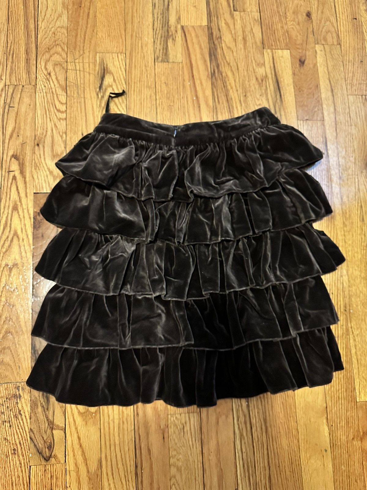 Chanel Vintage Fall 2001 CHANEL Velvet Skirt Size 27" / US 4 / IT 40 - 2 Thumbnail