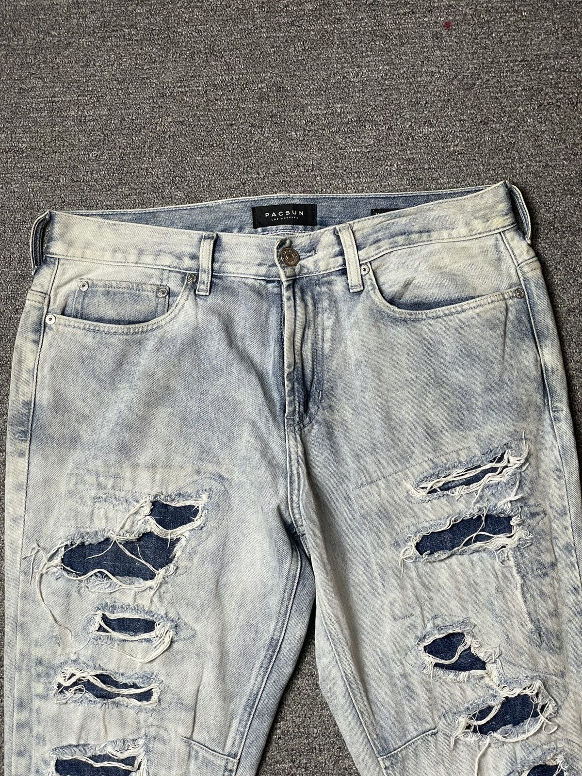 Pacsun × Vintage PACSUN 32x30 Acid Wash Ripped Jeans (92) Size US 35 - 6 Thumbnail