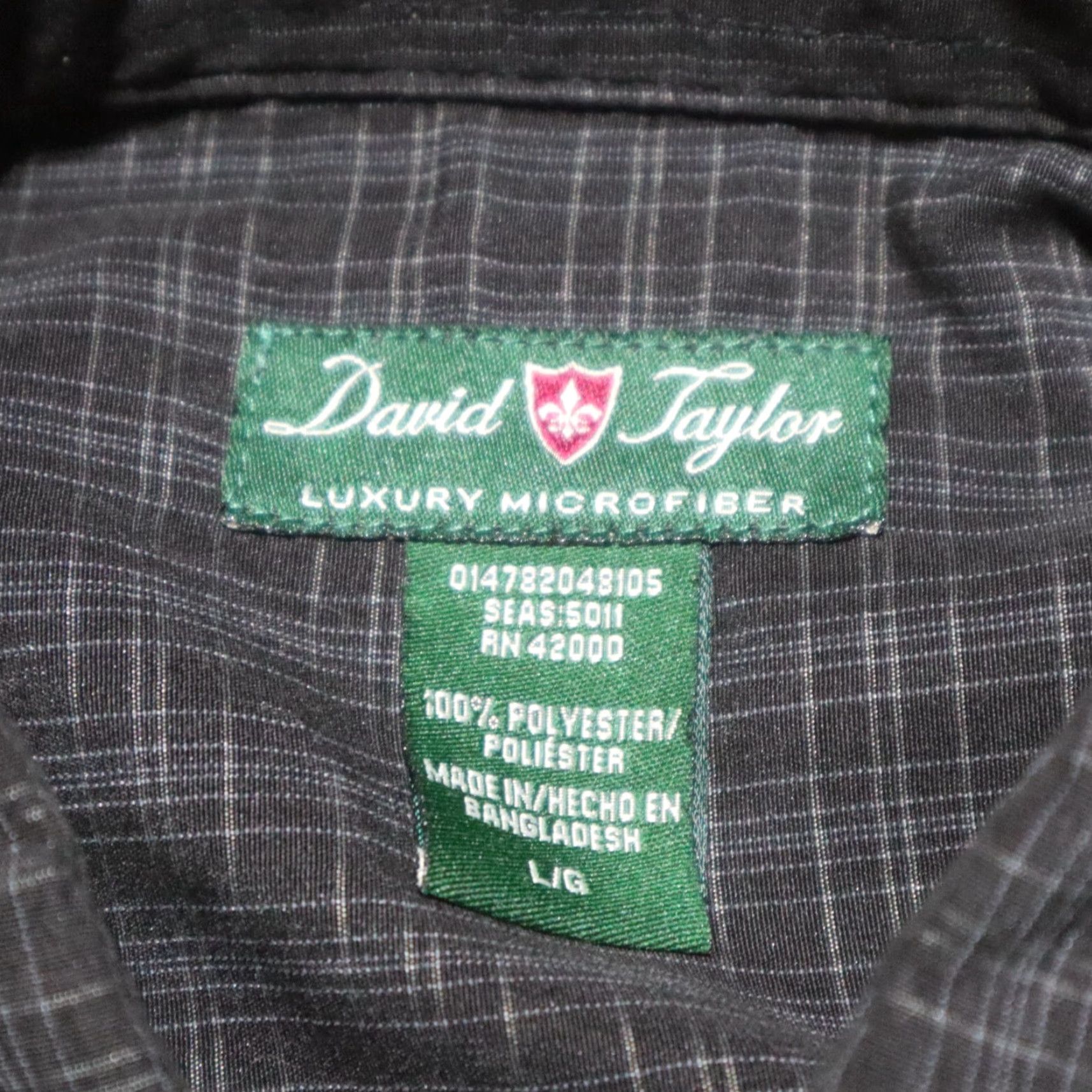 Vintage David Taylor Shirt Men's Long Sleeve Button-Up Black Size L Size US L / EU 52-54 / 3 - 3 Thumbnail