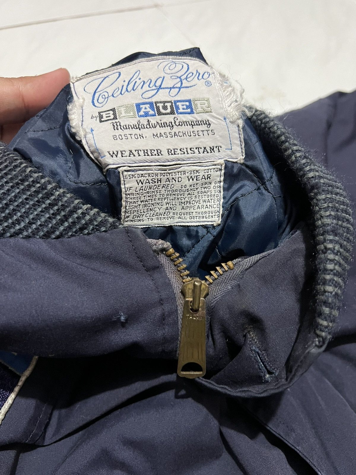 Vintage 70s Talon Bomber FORD MERVS UNIFORMS PORSTMOUTH,VA Size US XL / EU 56 / 4 - 5 Thumbnail