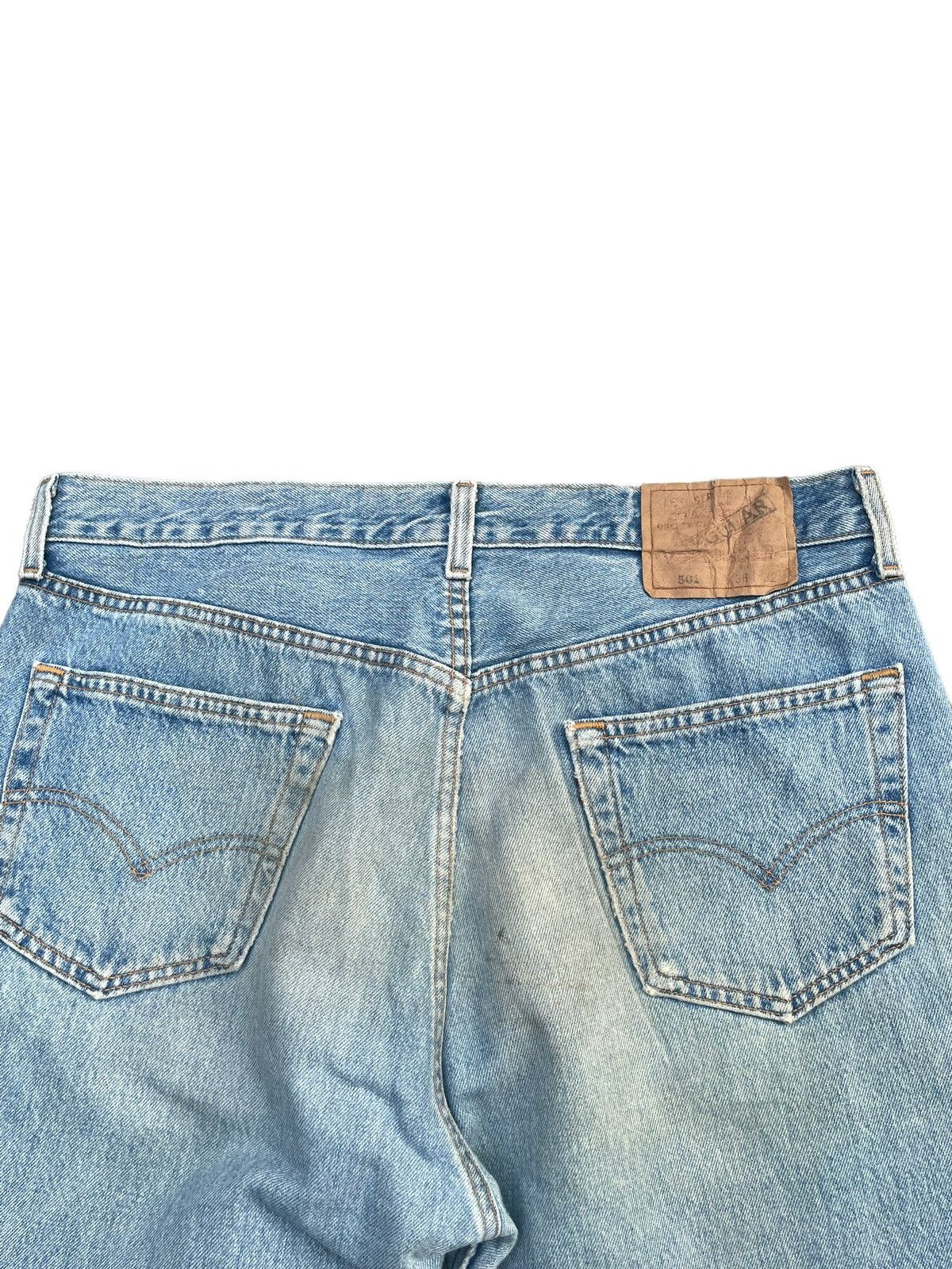Levi's Vintage 1996 Levis 501 e Usa Irregular Faded Distressed Size US 36 / EU 52 - 12 Thumbnail