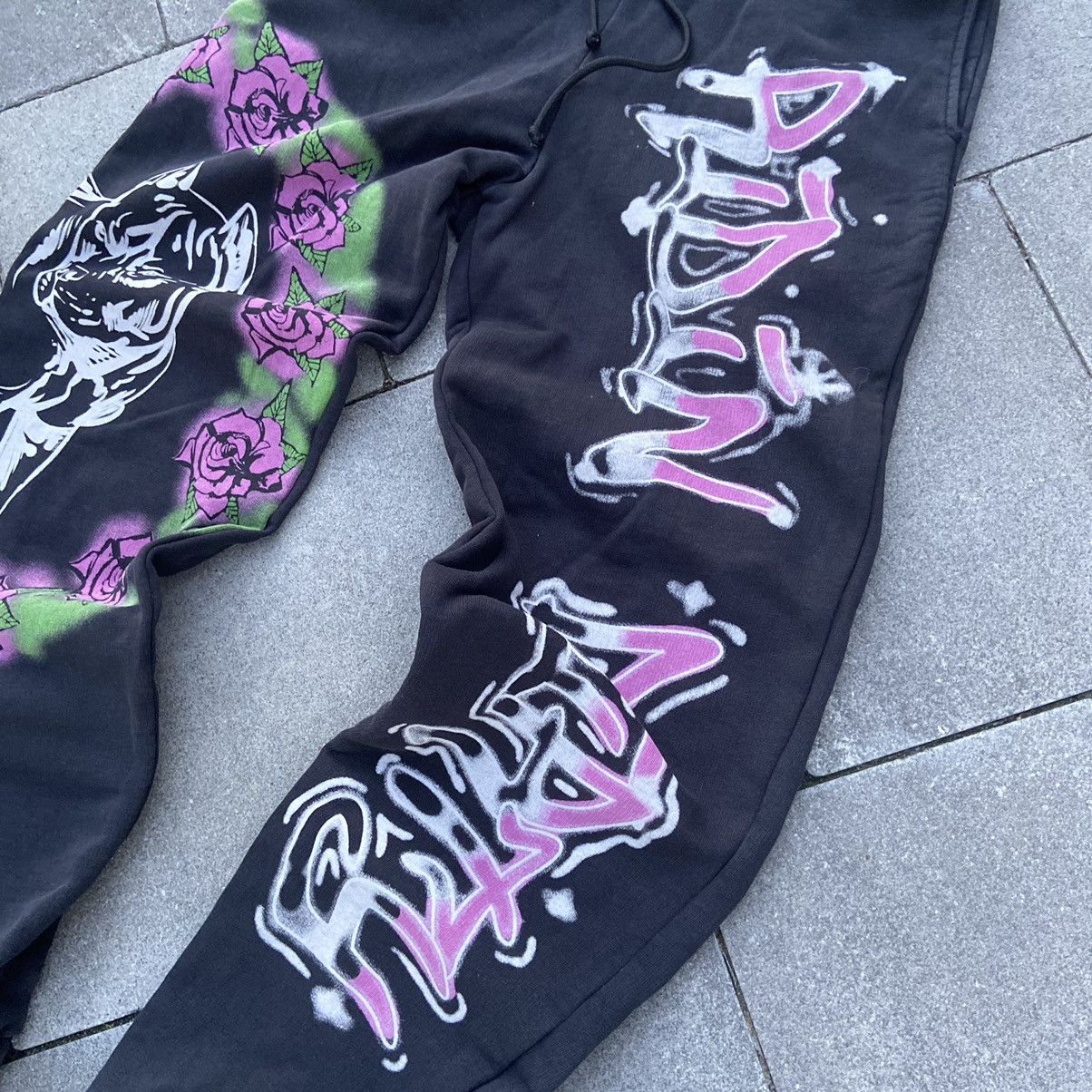 Jaded London × Japanese Brand 📌 Crazy Jaded London Ridin' Dirty Graffiti Sweatpants Size 28" / US 6 / IT 42 - 4 Thumbnail
