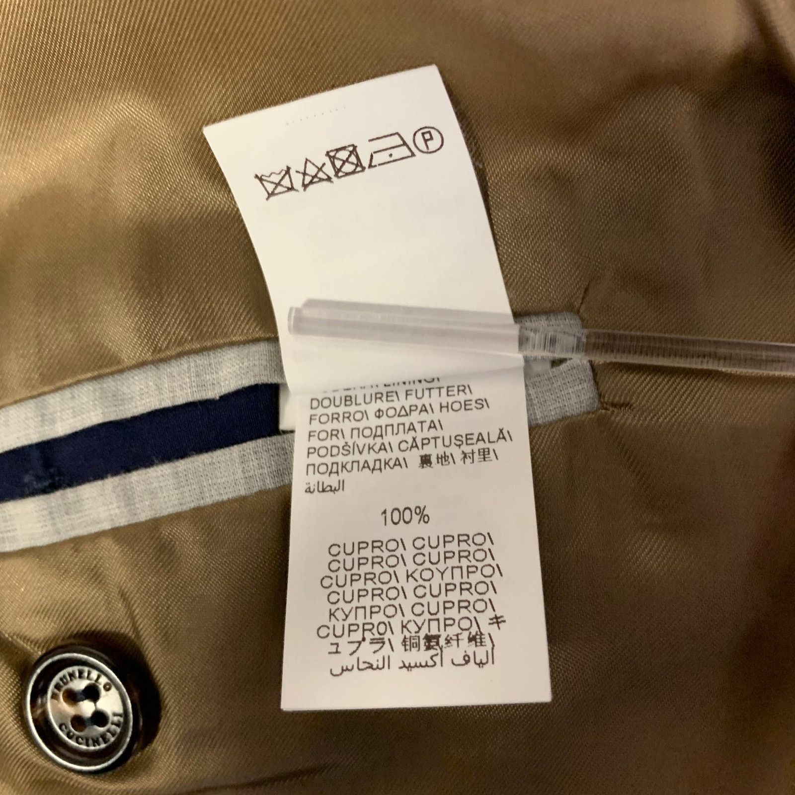 Brunello Cucinelli BRUNELLO CUCINELLI Size 40 Navy Wool Blend Notch Lapel Suit Size 40R - 9 Thumbnail