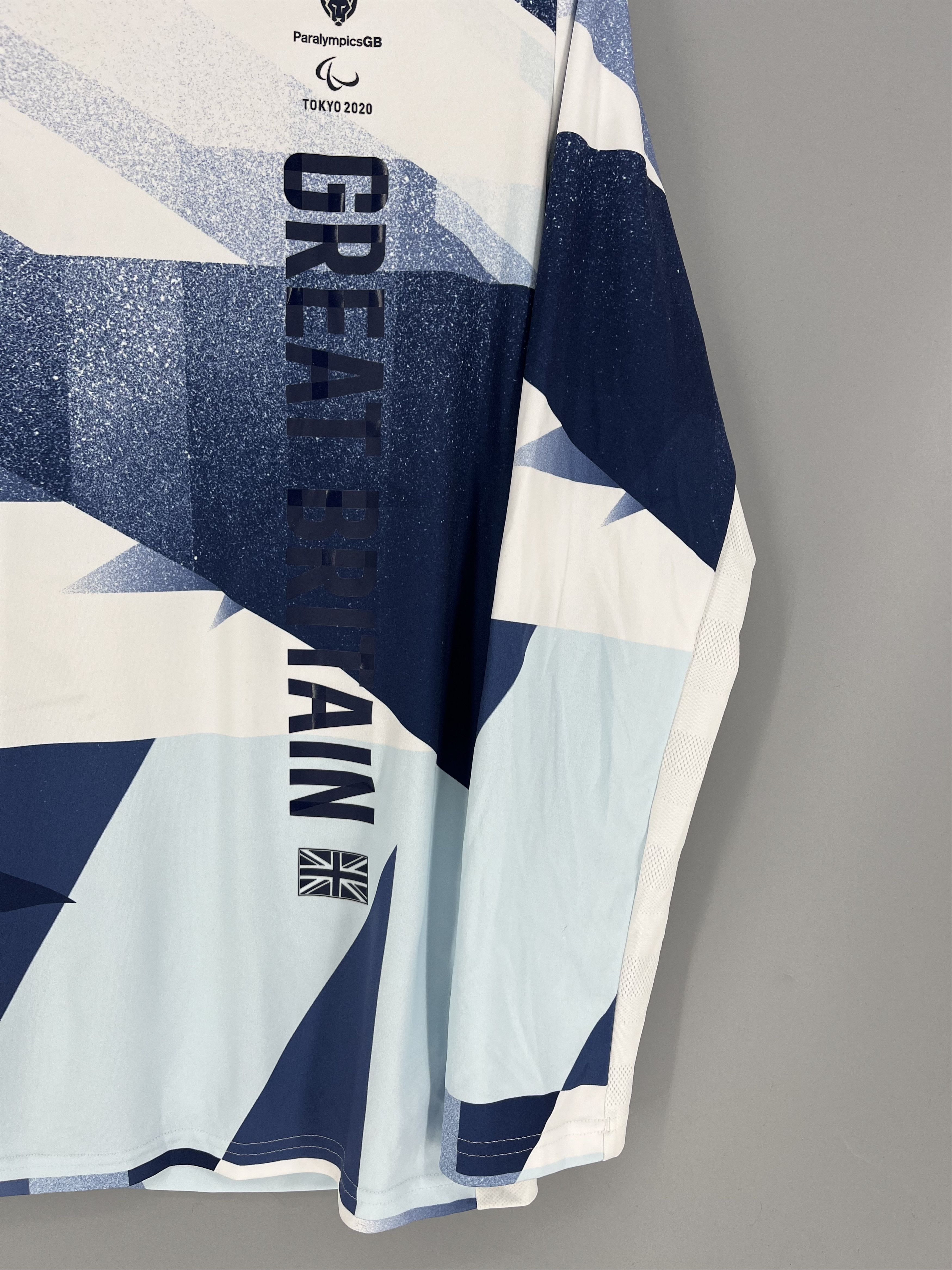 Adidas Adidas x Team GB White & Blue Stretch Long Sleeve Jersey Size US L / EU 52-54 / 3 - 6 Thumbnail