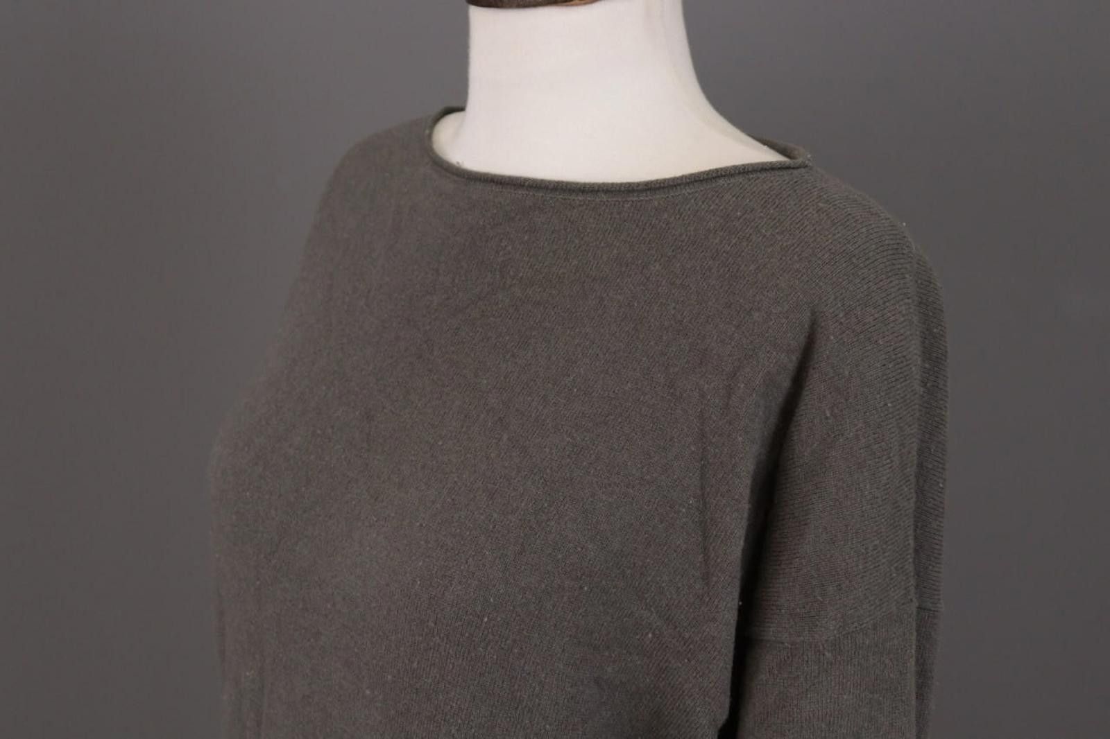 Designer Fabiana Filippi Brown Merino Wool Silk Dress Size S / I 42 Size S / US 4 / IT 40 - 8 Thumbnail