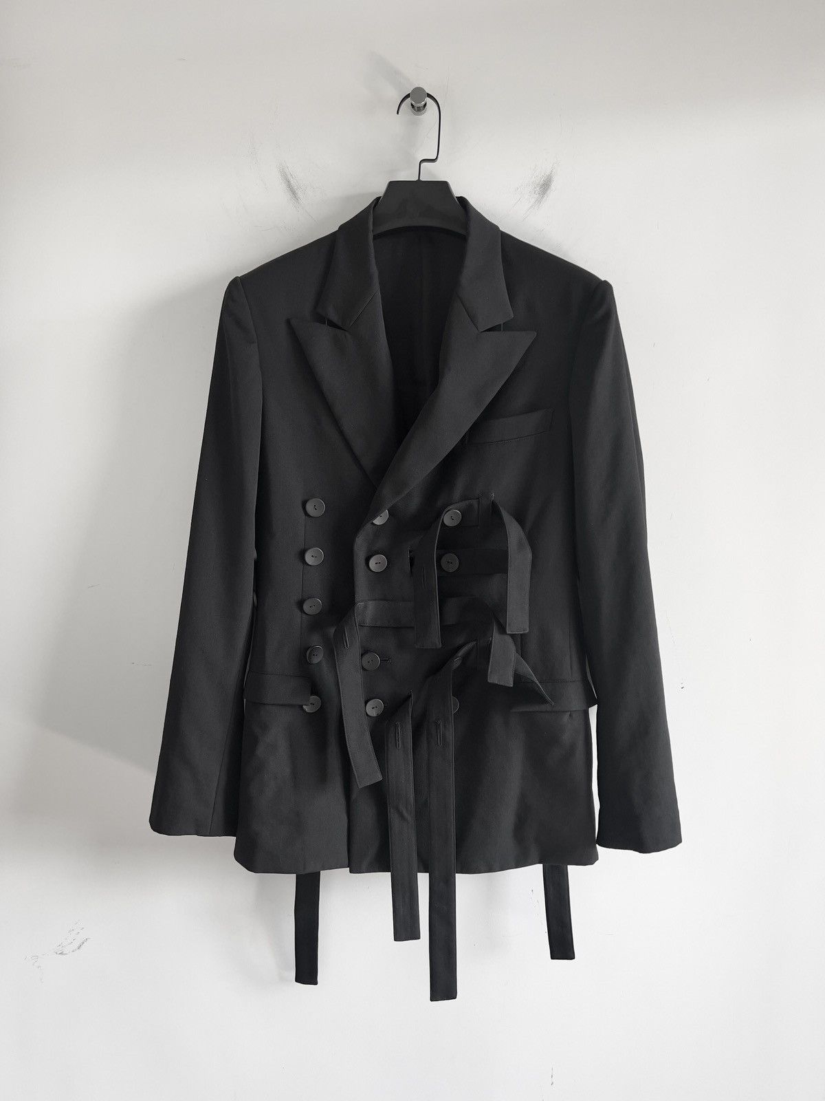 Yohji Yamamoto Yohji Yamamoto Pour Homme - 5 BELTS DOUBLE BREASTED JACKET Size US M / EU 48-50 / 2 - 1 Thumbnail