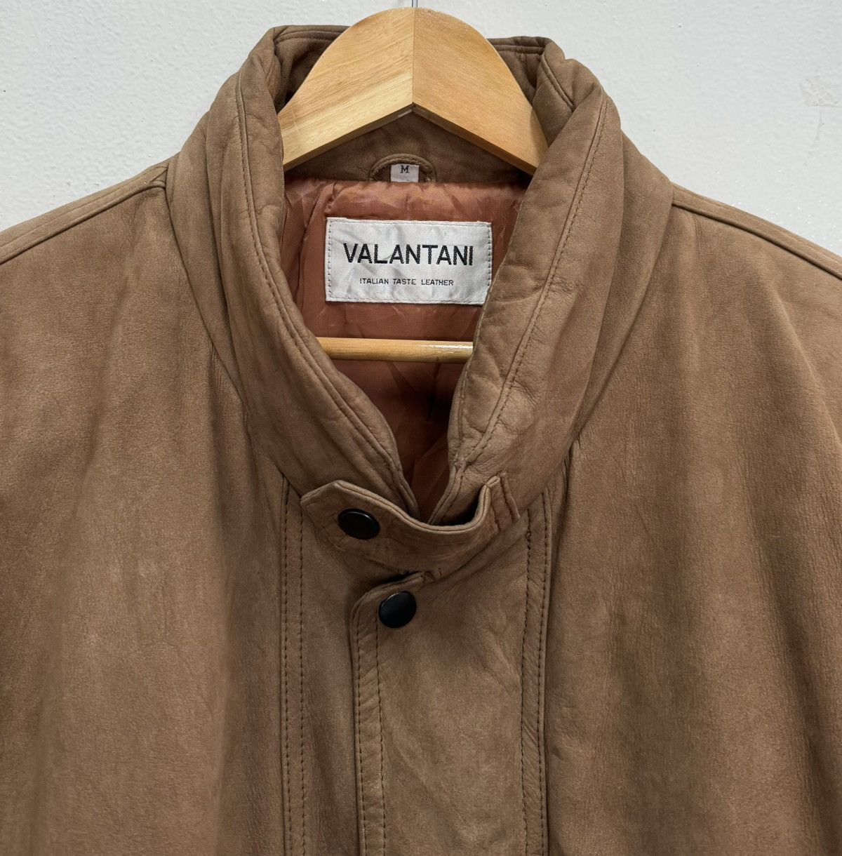 Vintage VTG Brown Leather Jacket Minimal Coat Italian Style Cowhide Size US M / EU 48-50 / 2 - 2 Thumbnail
