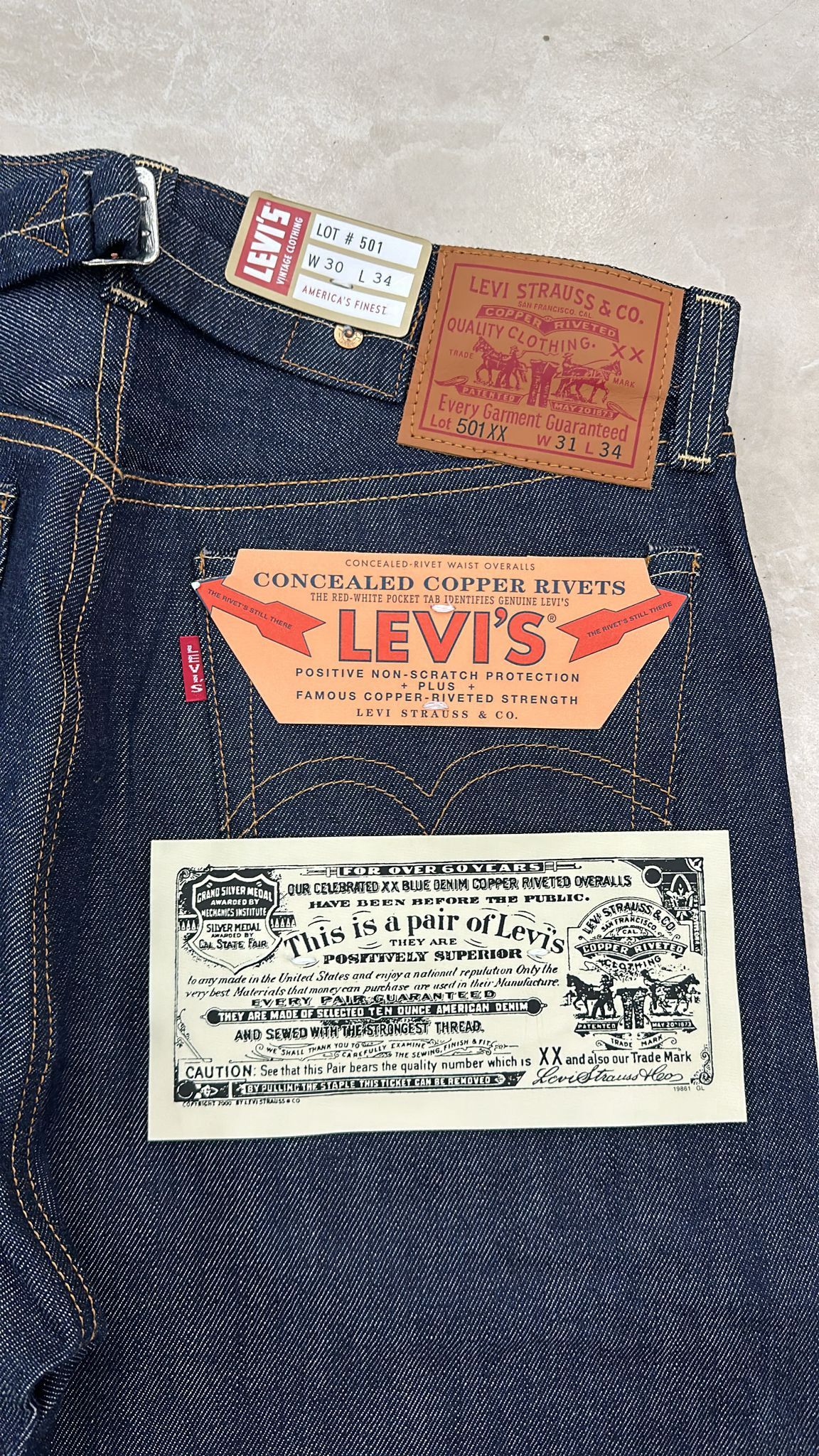 Levi's Vintage Clothing LVC Levi's Vintage Clothing 1937 501XX BigE Selvedge Jeans Size US 31 - 7 Thumbnail