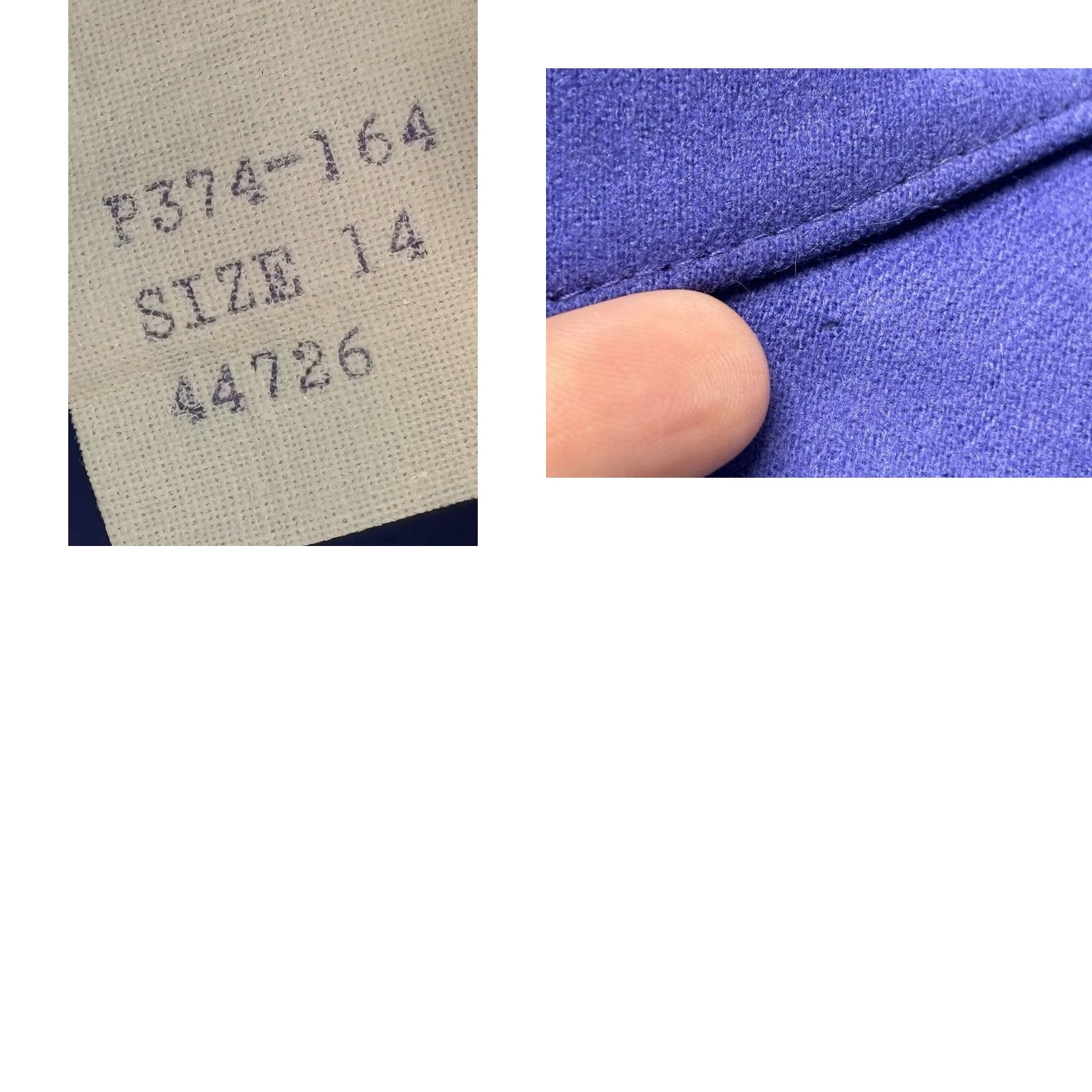 Pendleton VINTAGE Pendleton Blazer Women 14P Cropped One-Button Wool Blue Purple 80s Classic Womens Size XL / US 12-14 / IT 48-50 - 8 Thumbnail